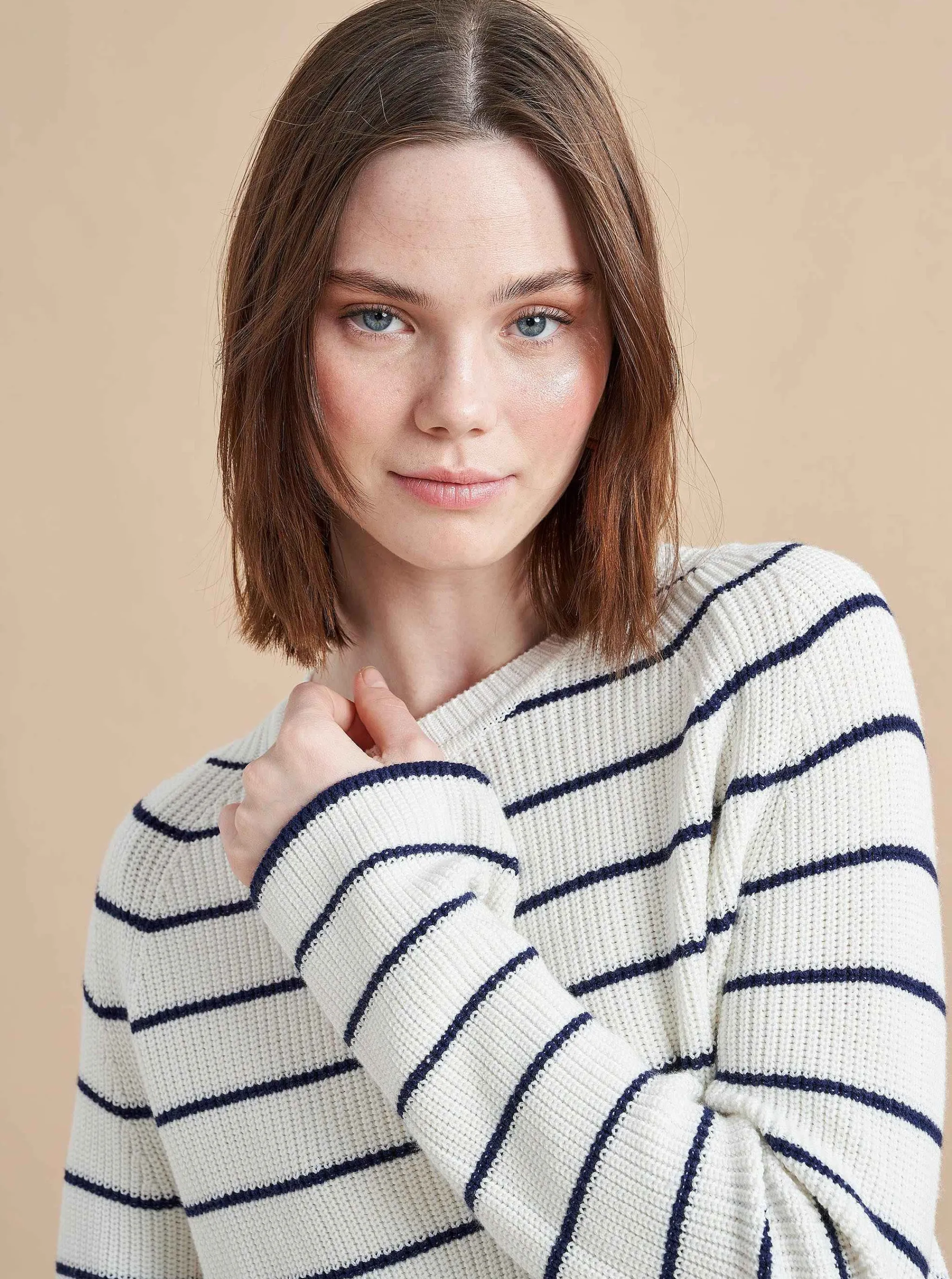 La Ligne Sweaters*Claude Sweater Cream/Navy