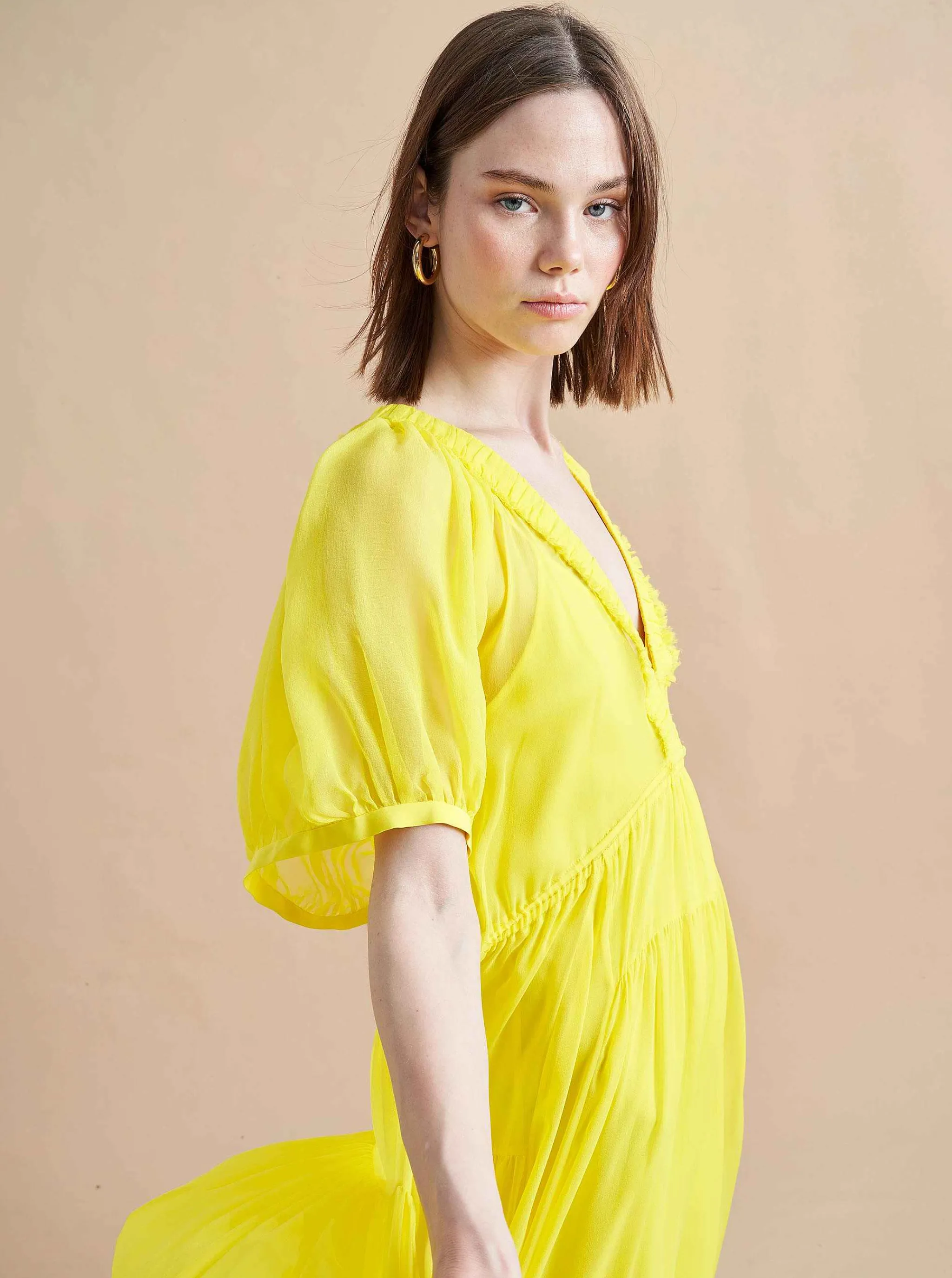 La Ligne Midi Dresses*Constance Dress Lemon