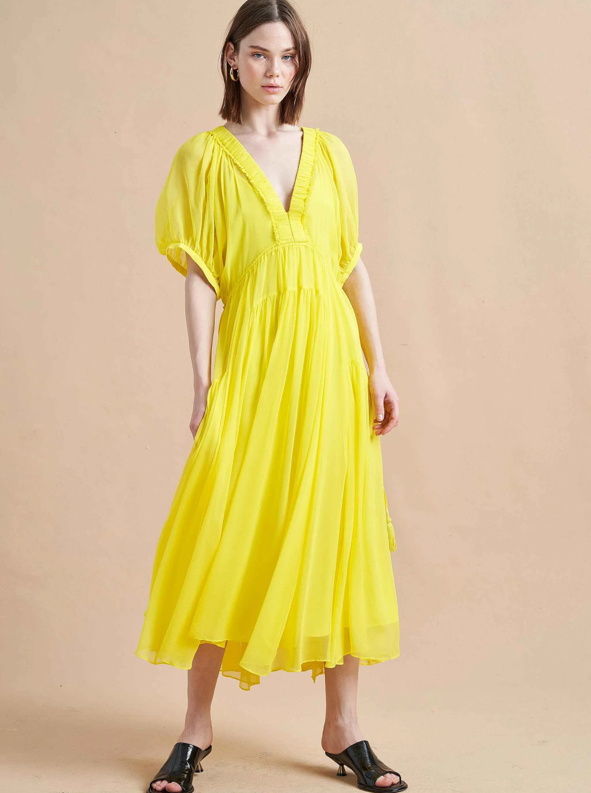 La Ligne Midi Dresses*Constance Dress Lemon
