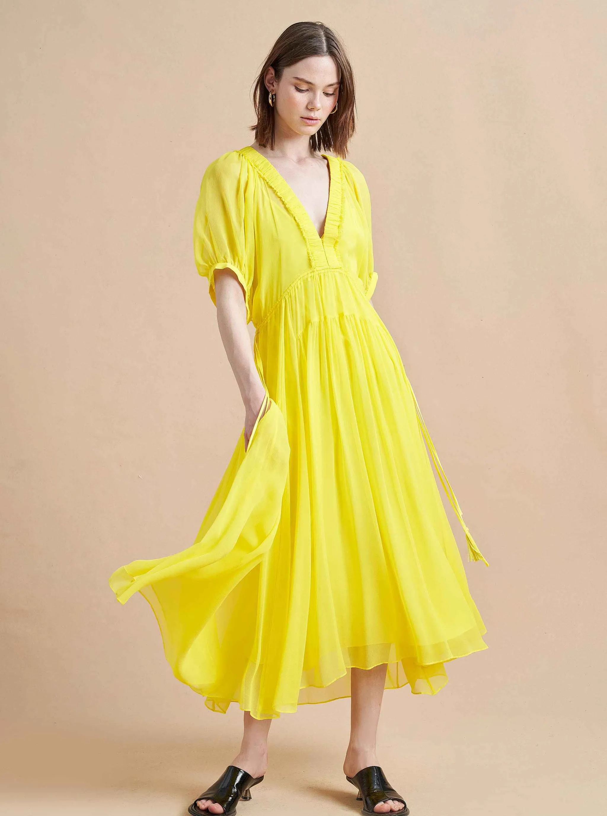 La Ligne Midi Dresses*Constance Dress Lemon