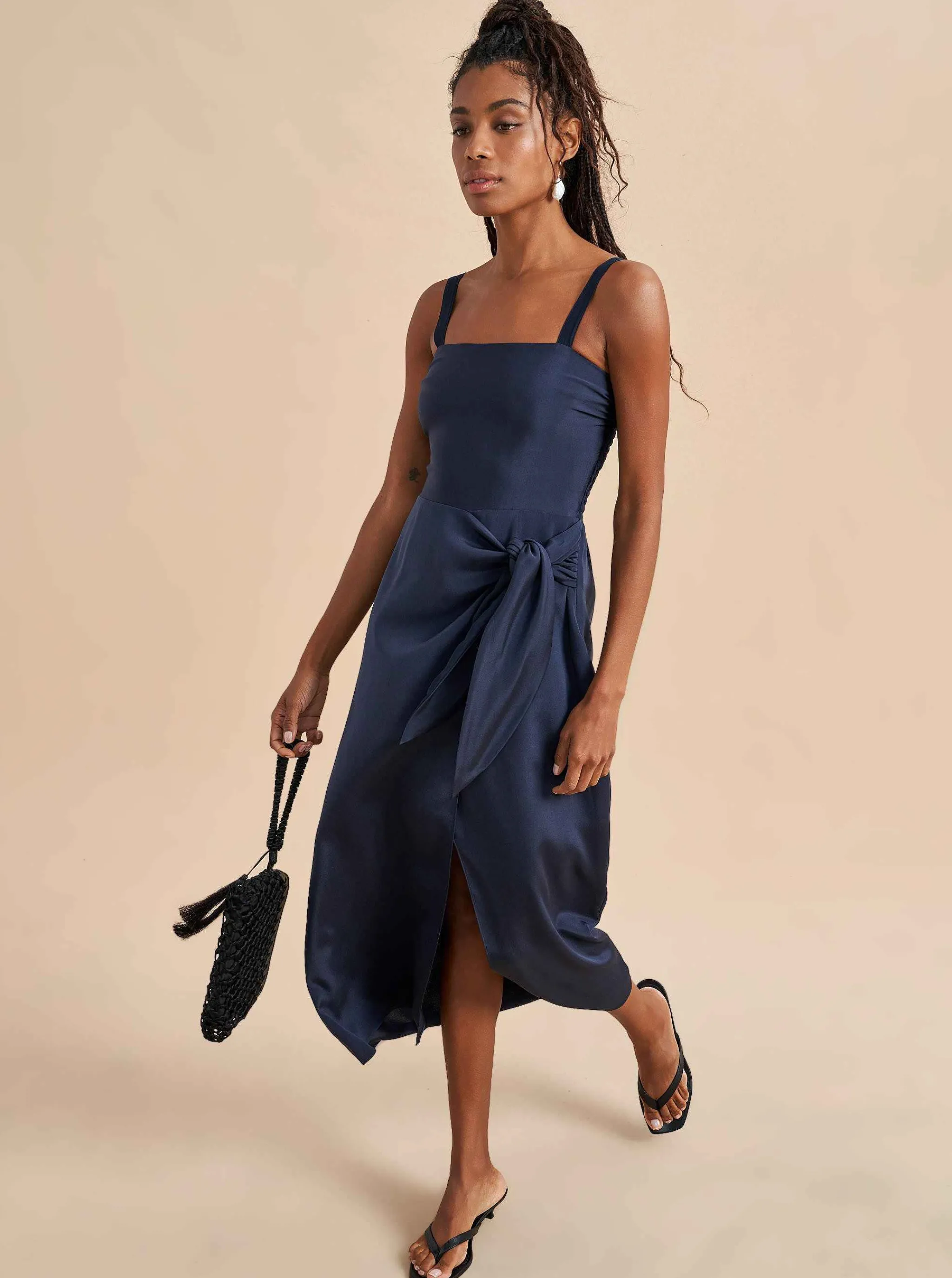 La Ligne Midi Dresses*Mia Dress Navy