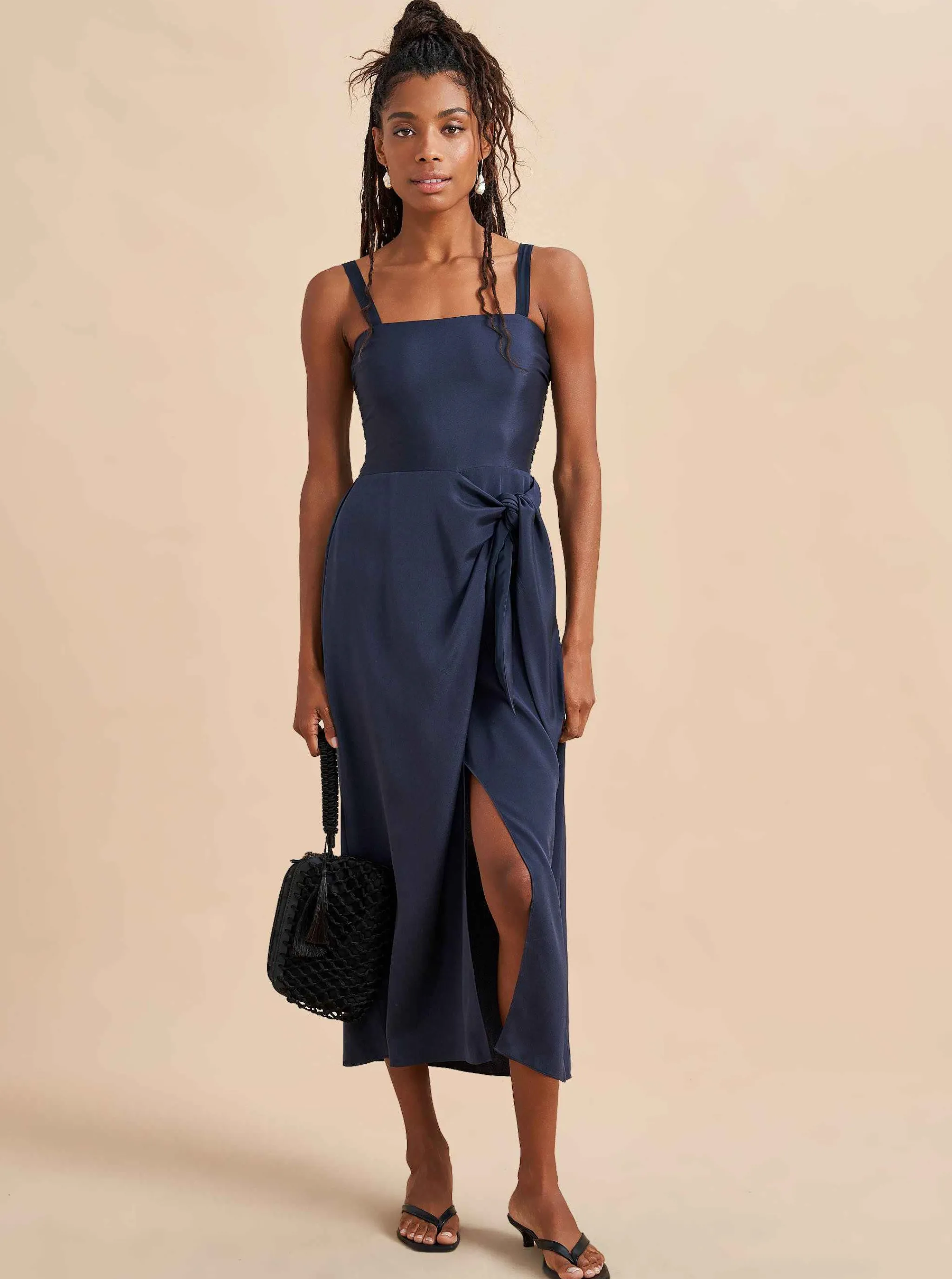 La Ligne Midi Dresses*Mia Dress Navy