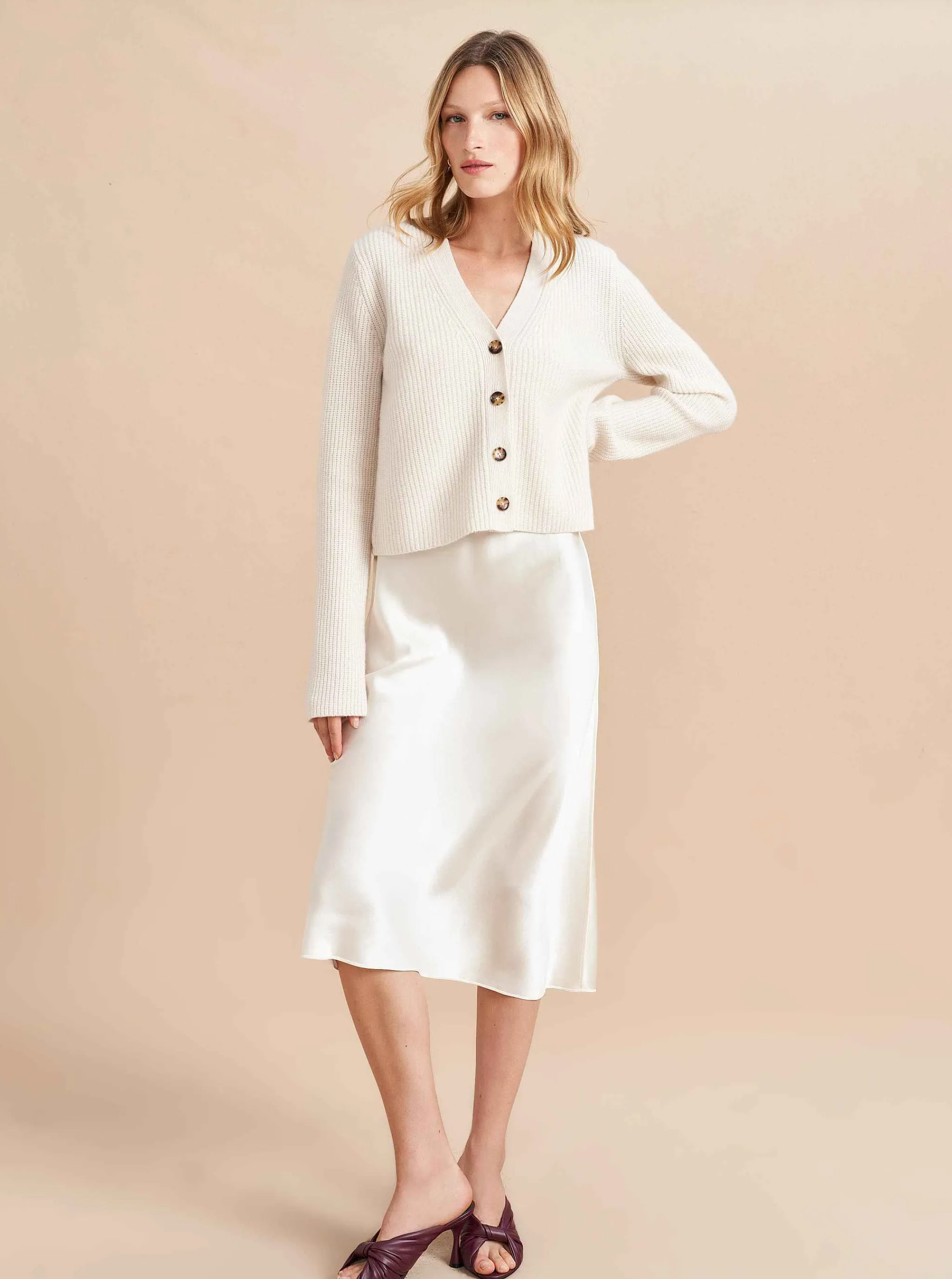 La Ligne Cardigans*Mini Toujours Cardigan Cream