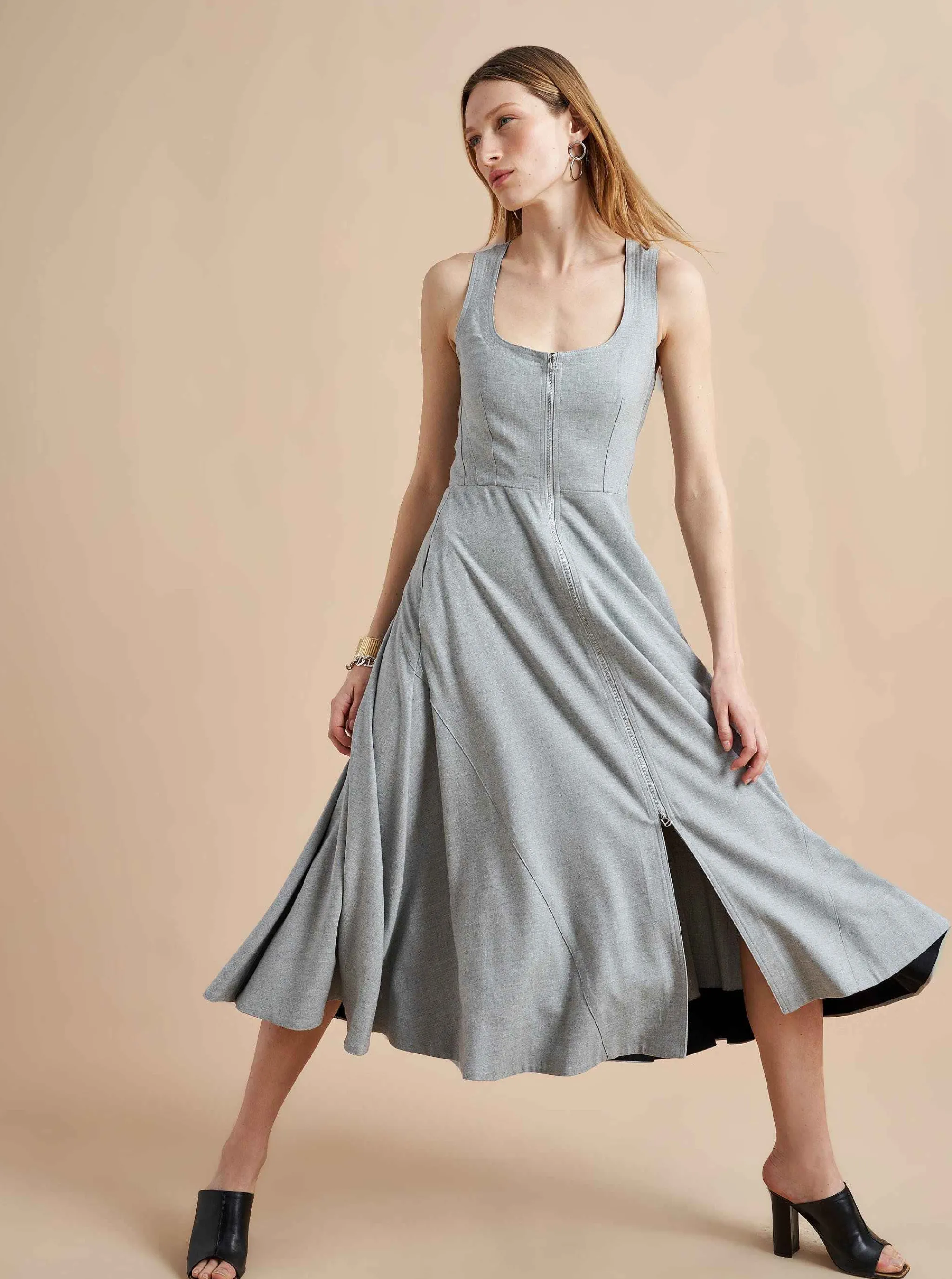 La Ligne Midi Dresses*Selby Dress Grey