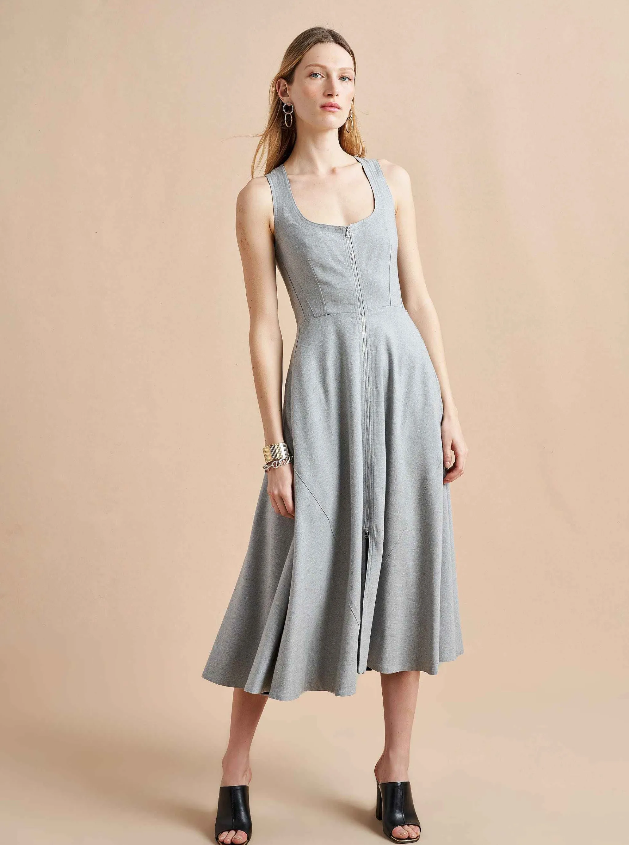 La Ligne Midi Dresses*Selby Dress Grey