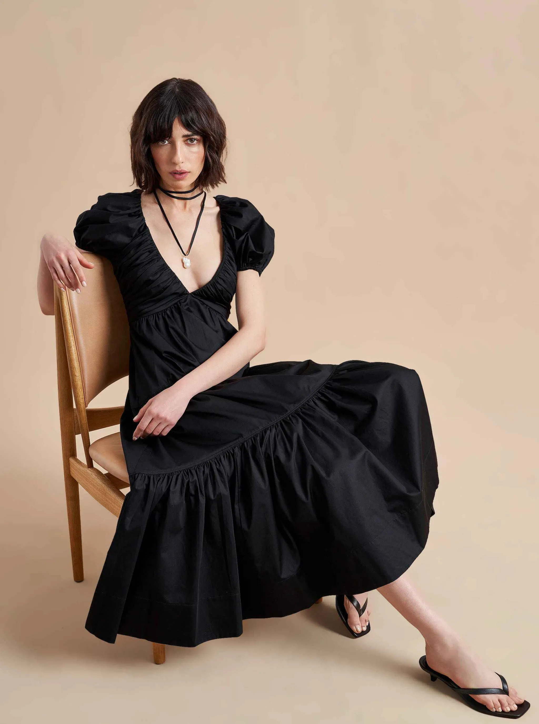 La Ligne Midi Dresses*Ina Dress Black