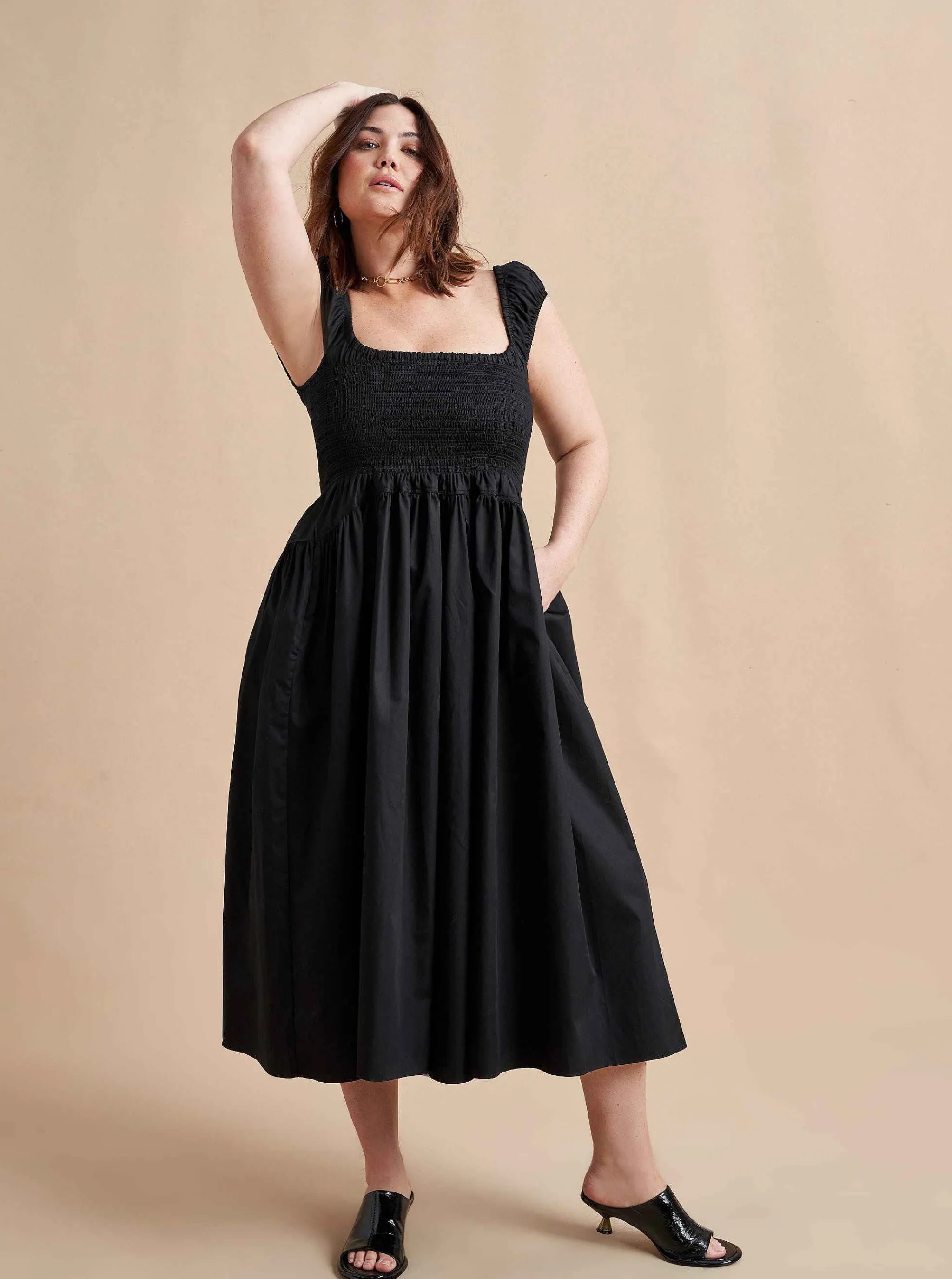 La Ligne Midi Dresses*Vivian Dress Black