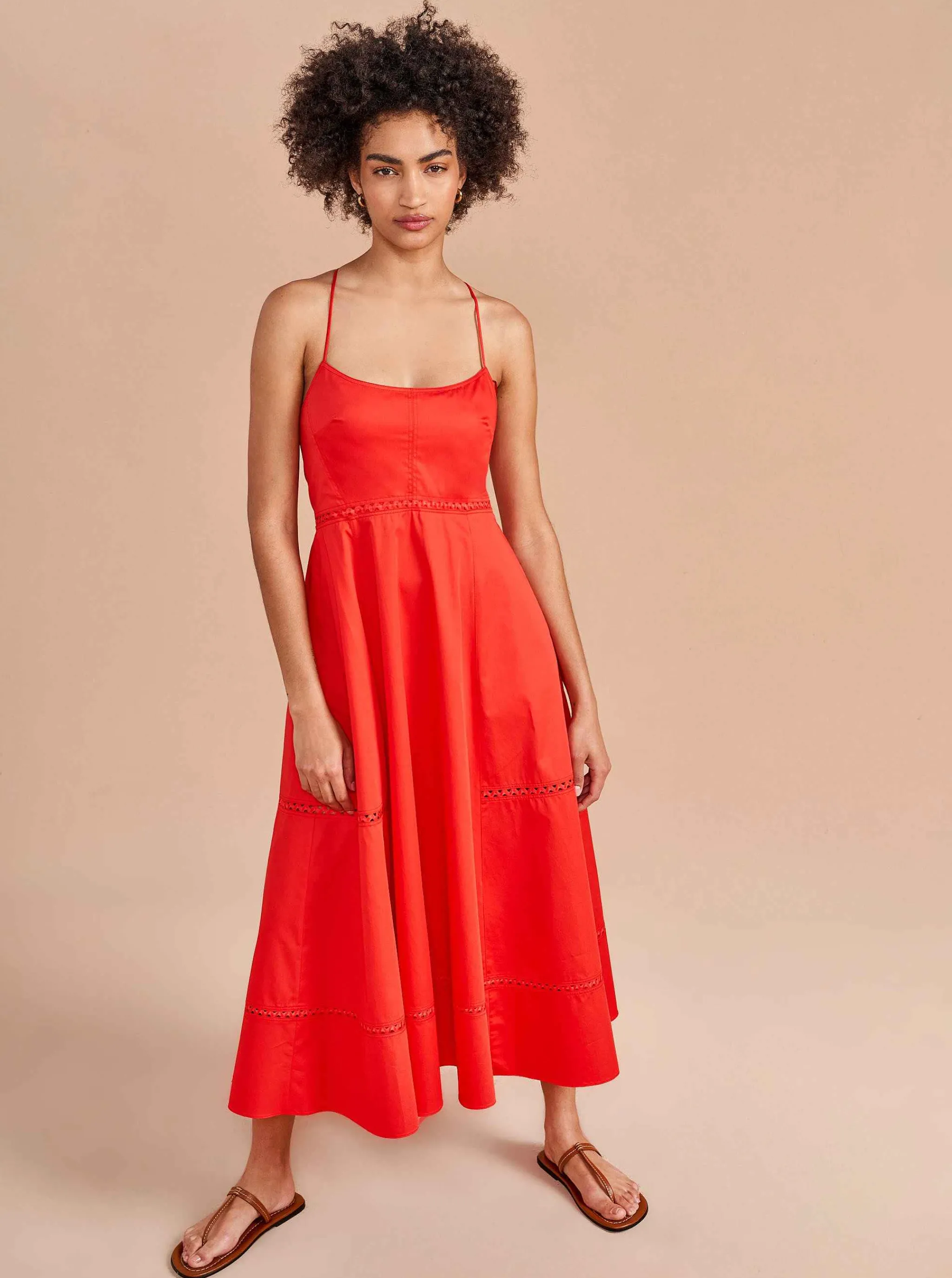 La Ligne Midi Dresses*Hayley Dress Poppy