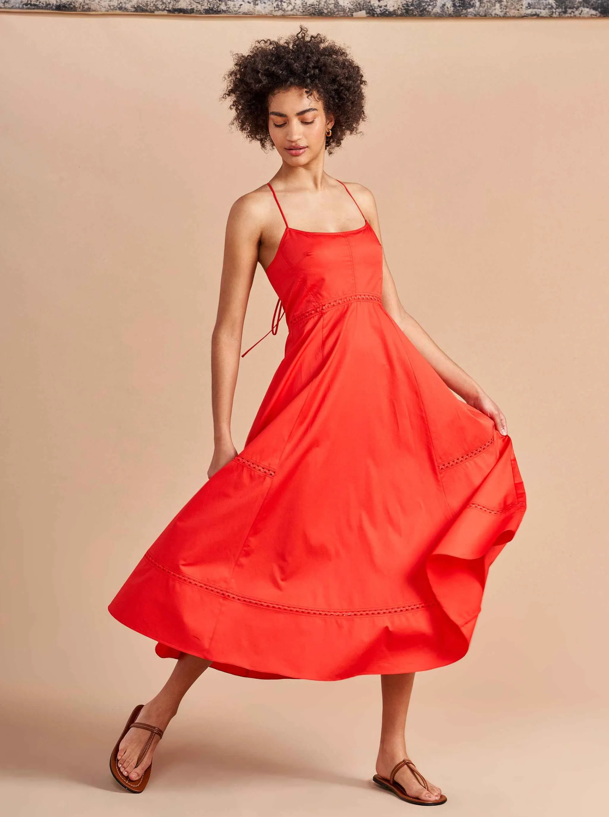 La Ligne Midi Dresses*Hayley Dress Poppy