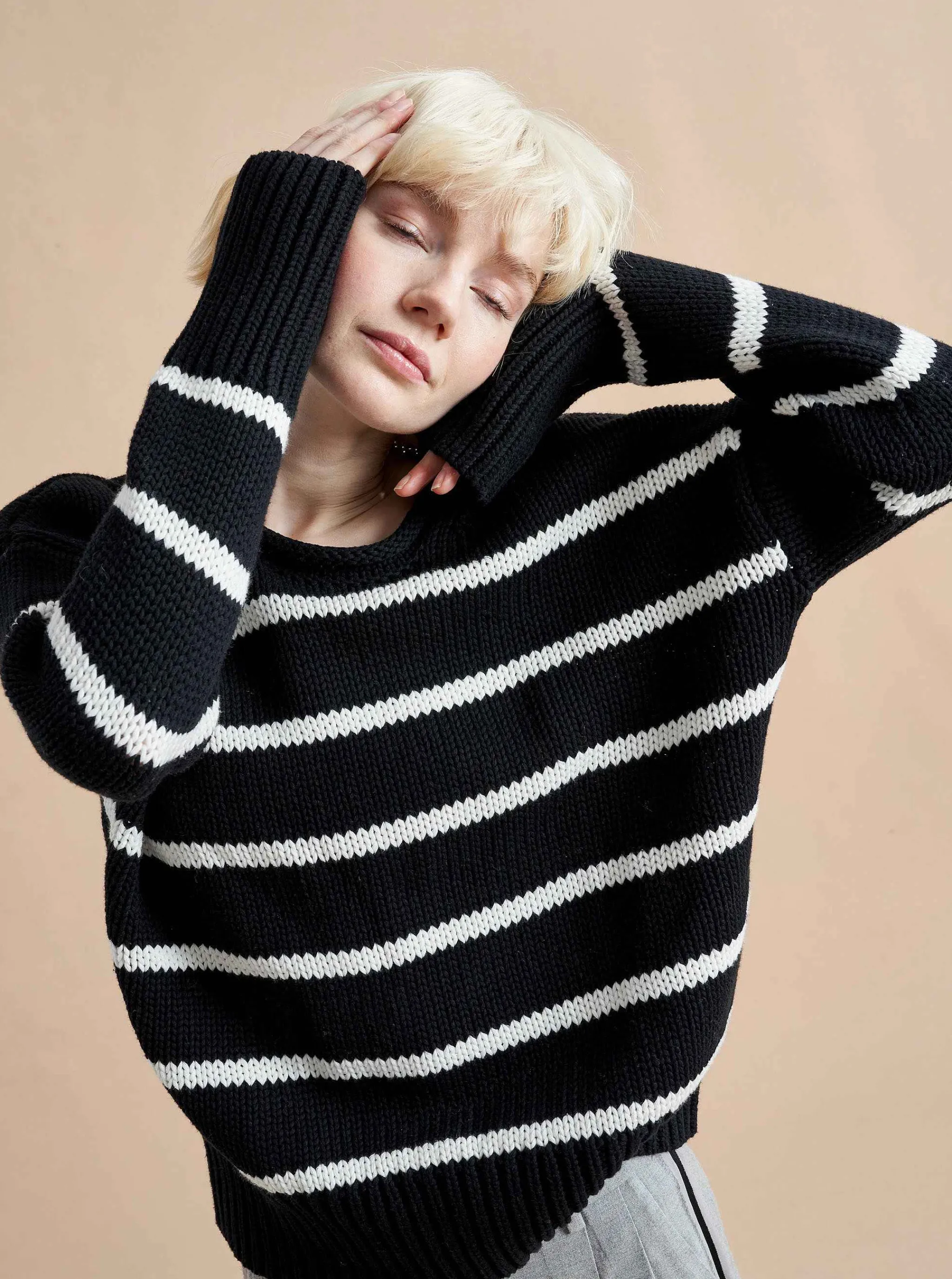 La Ligne Sweaters*Marina Sweater Black/White