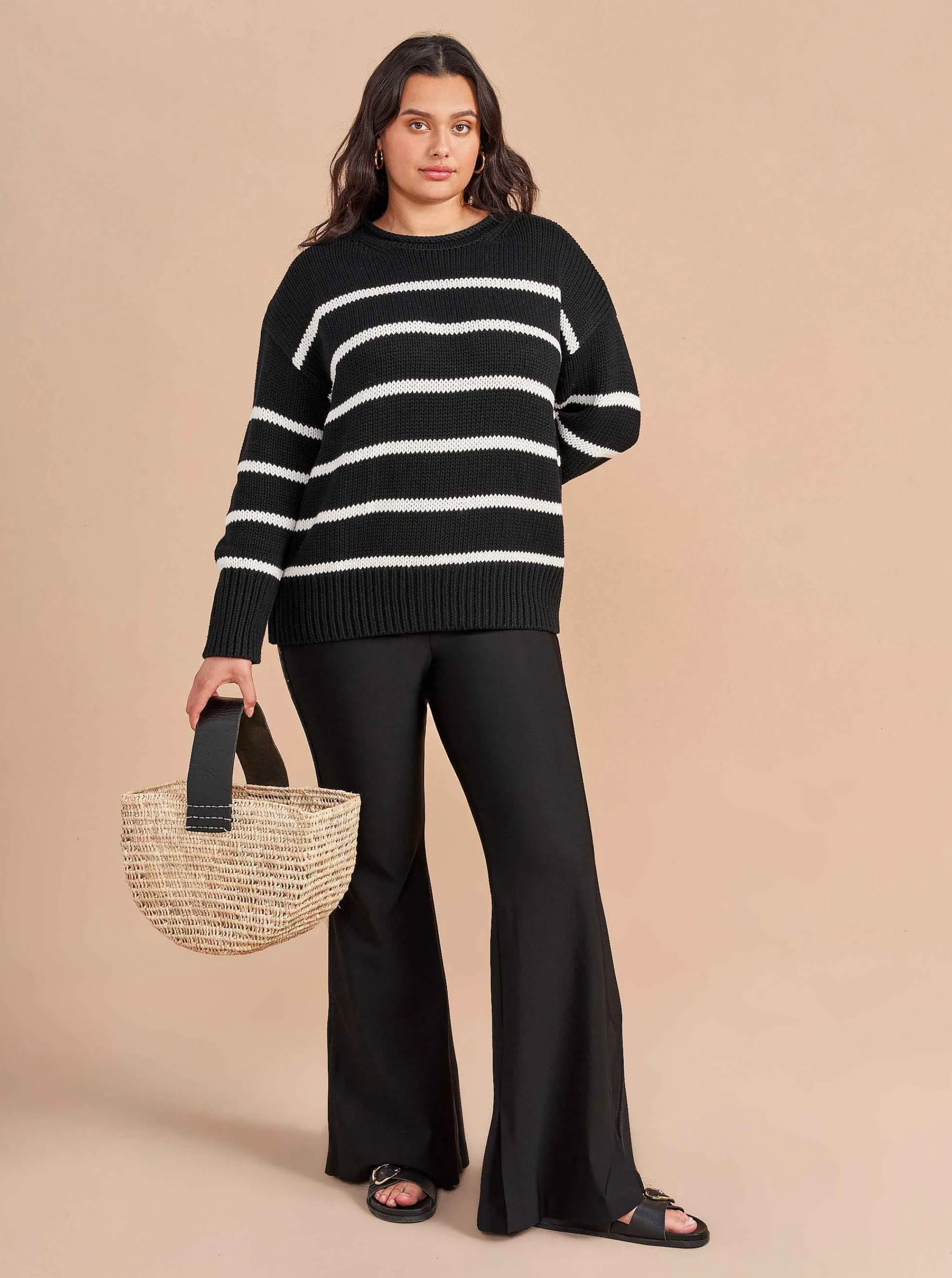 La Ligne Sweaters*Marina Sweater Black/White