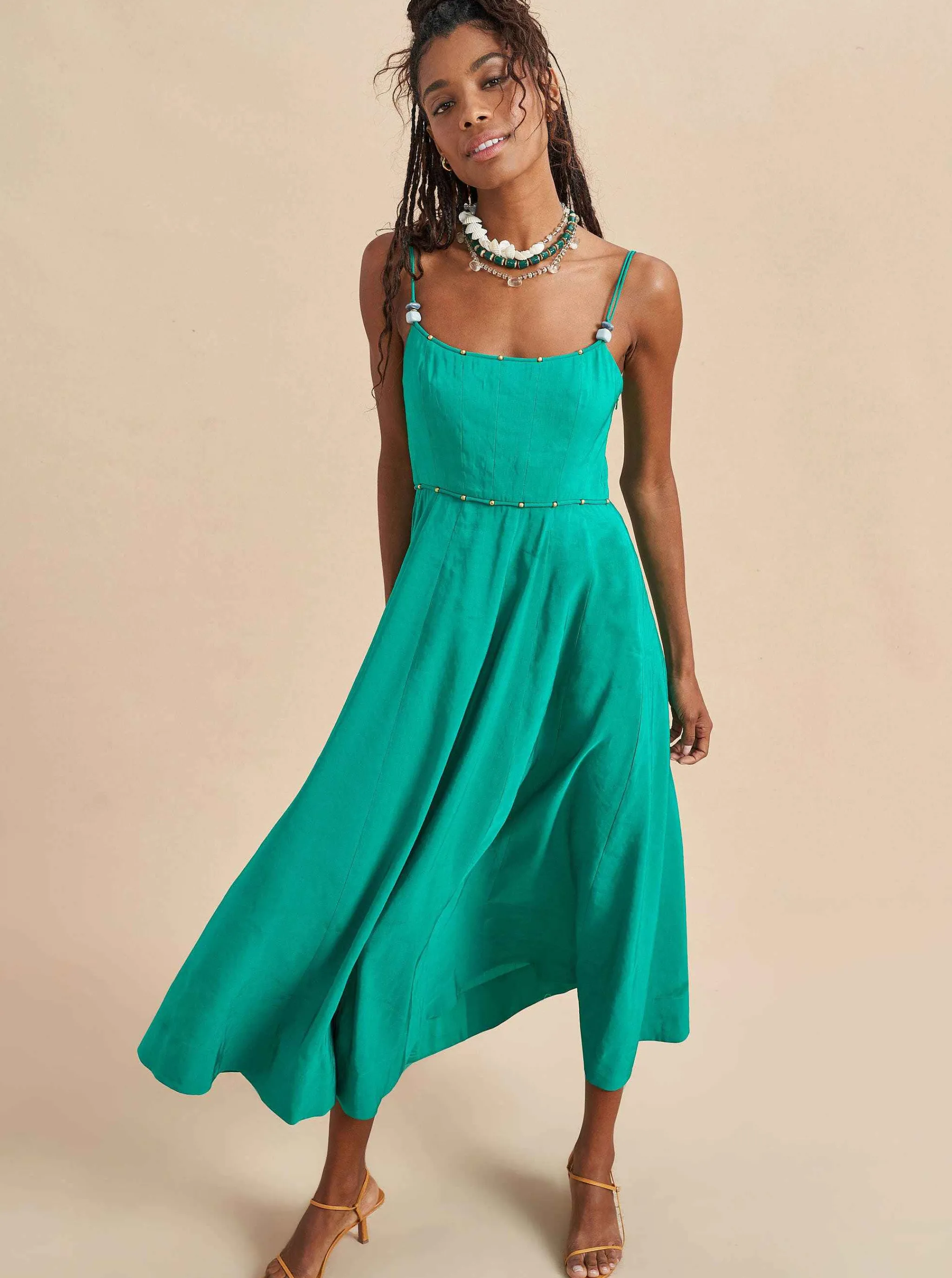 La Ligne Midi Dresses*Disco Dress Kelly Green