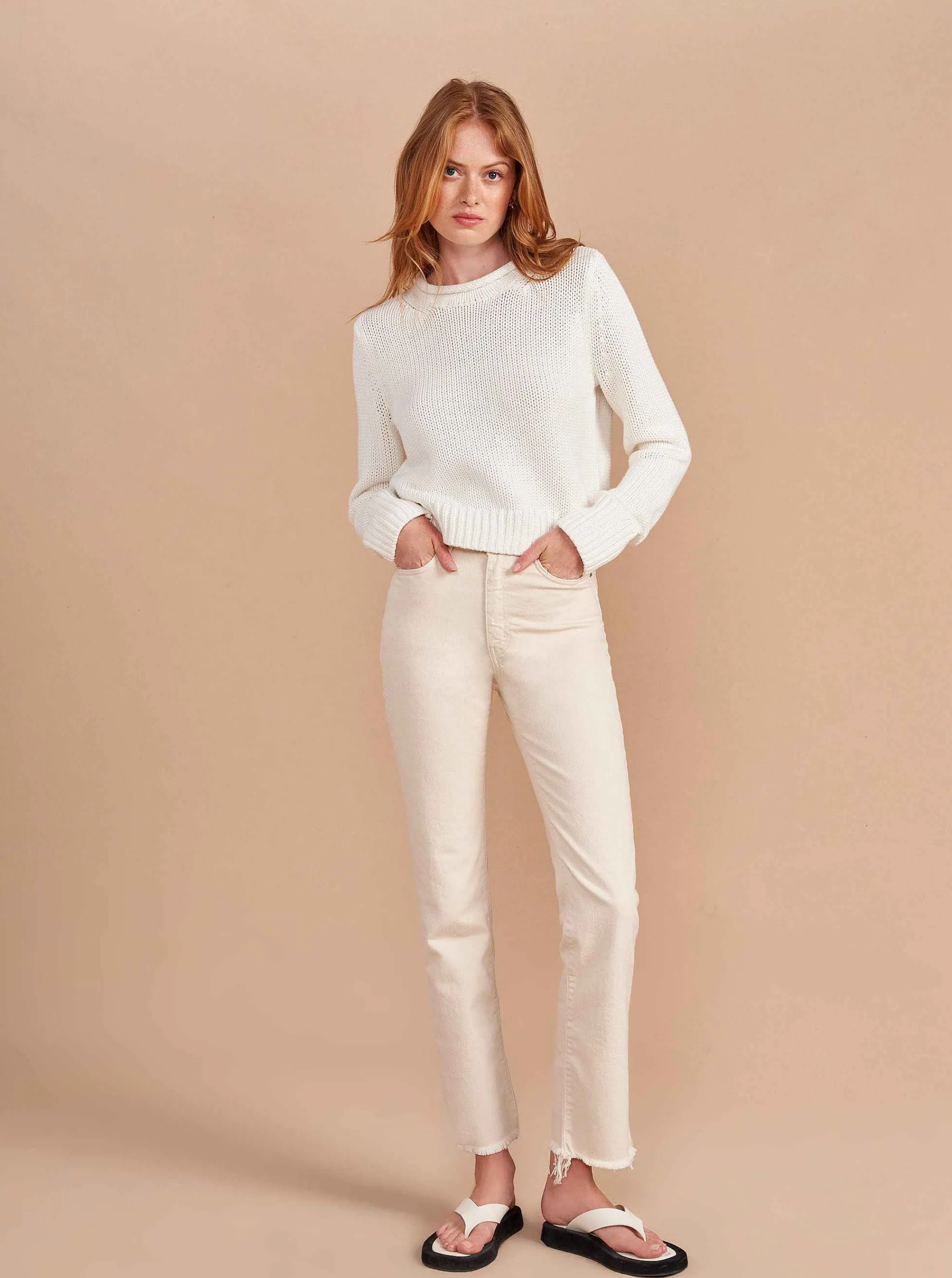 La Ligne Sweaters*Solid Mini Marina Sweater Ivory