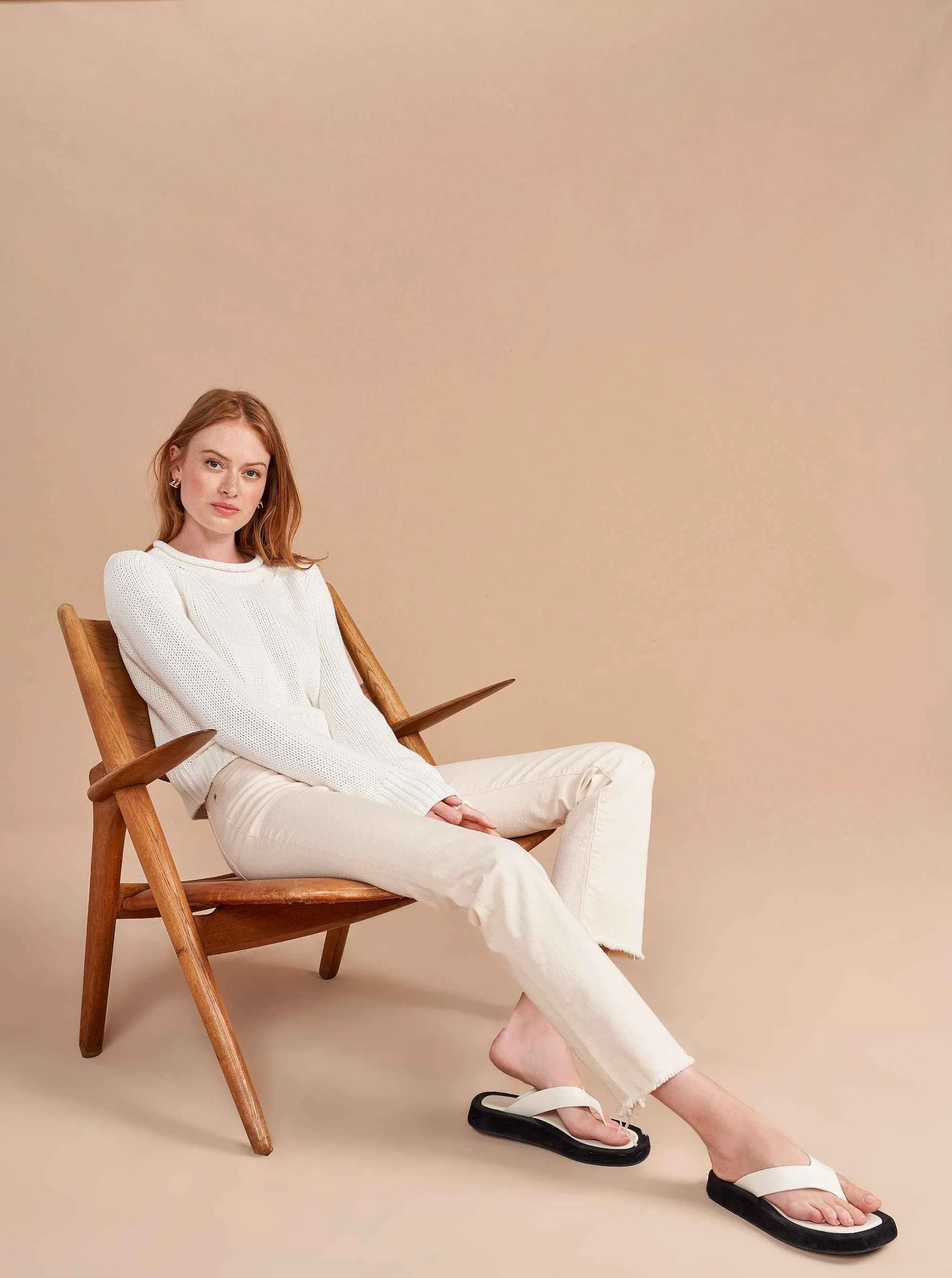 La Ligne Sweaters*Solid Mini Marina Sweater Ivory