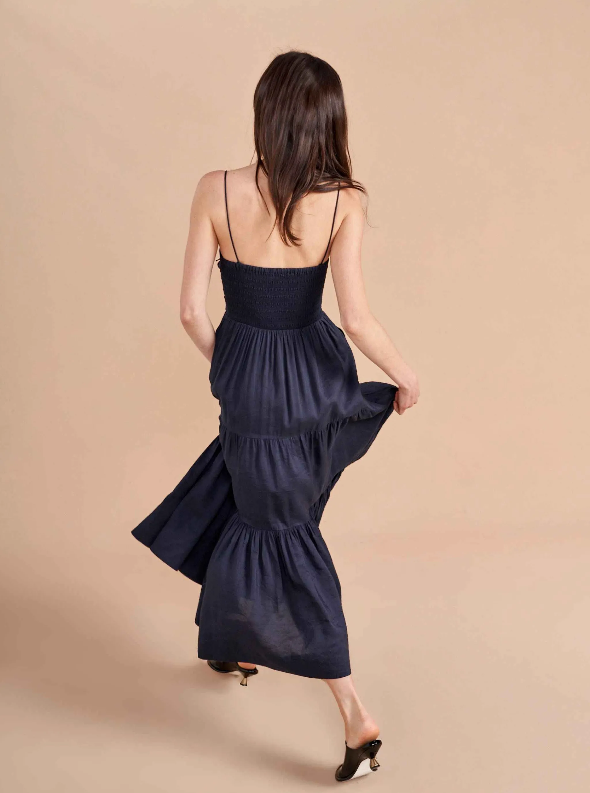 La Ligne Midi Dresses*Sleeveless Sofia Dress Navy