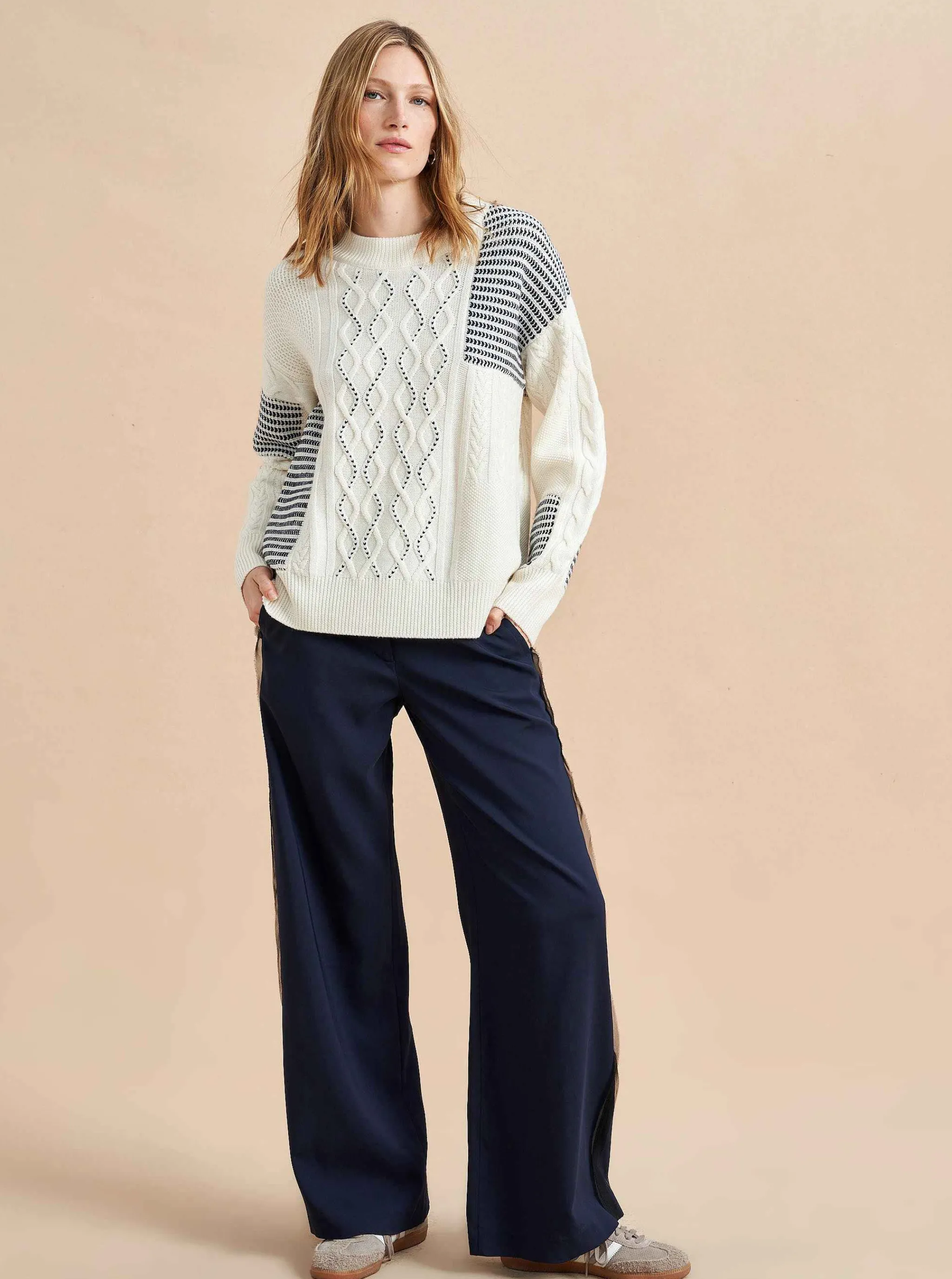 La Ligne Sweaters*Patchwork Cable Sweater