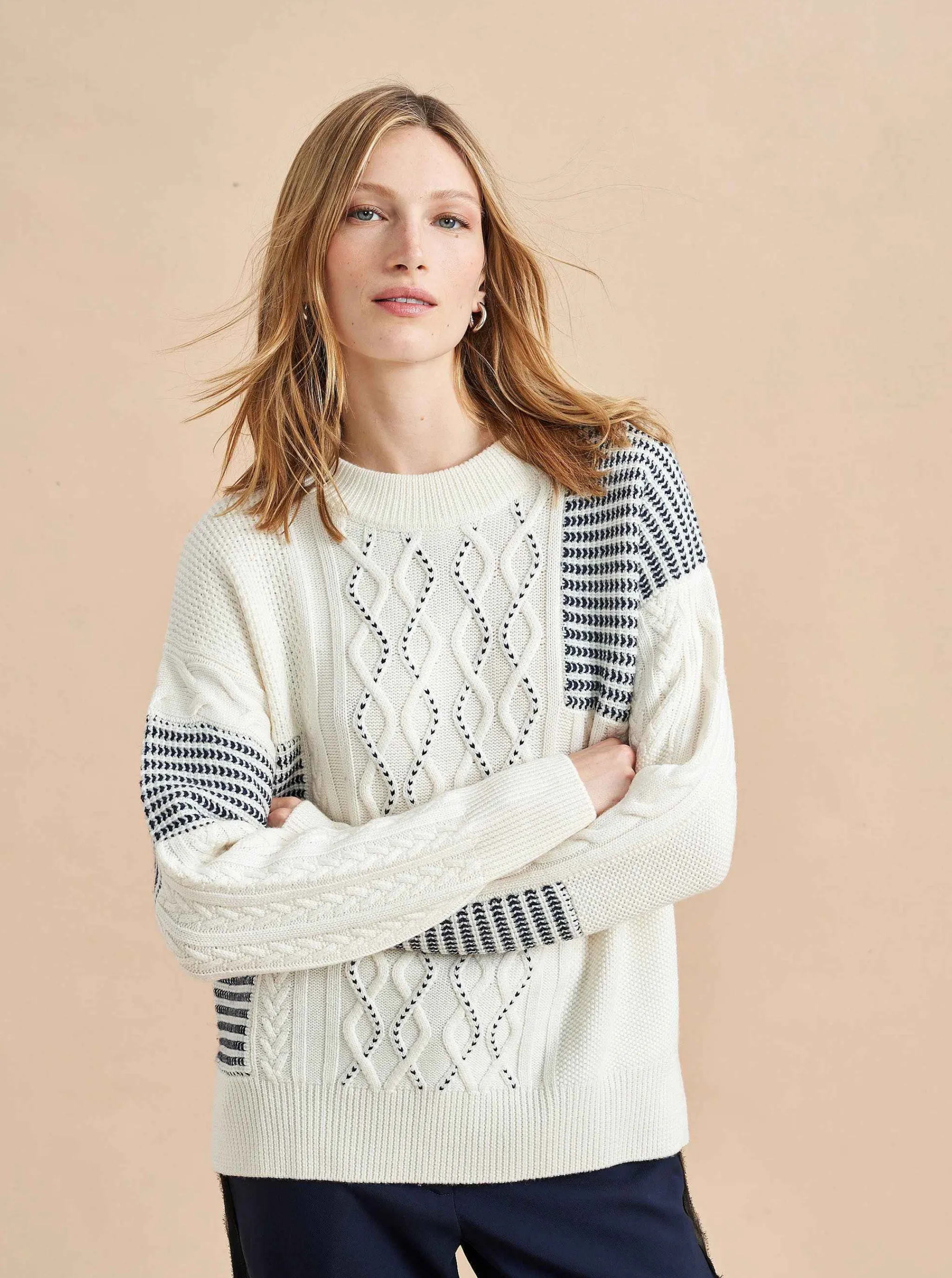 La Ligne Sweaters*Patchwork Cable Sweater