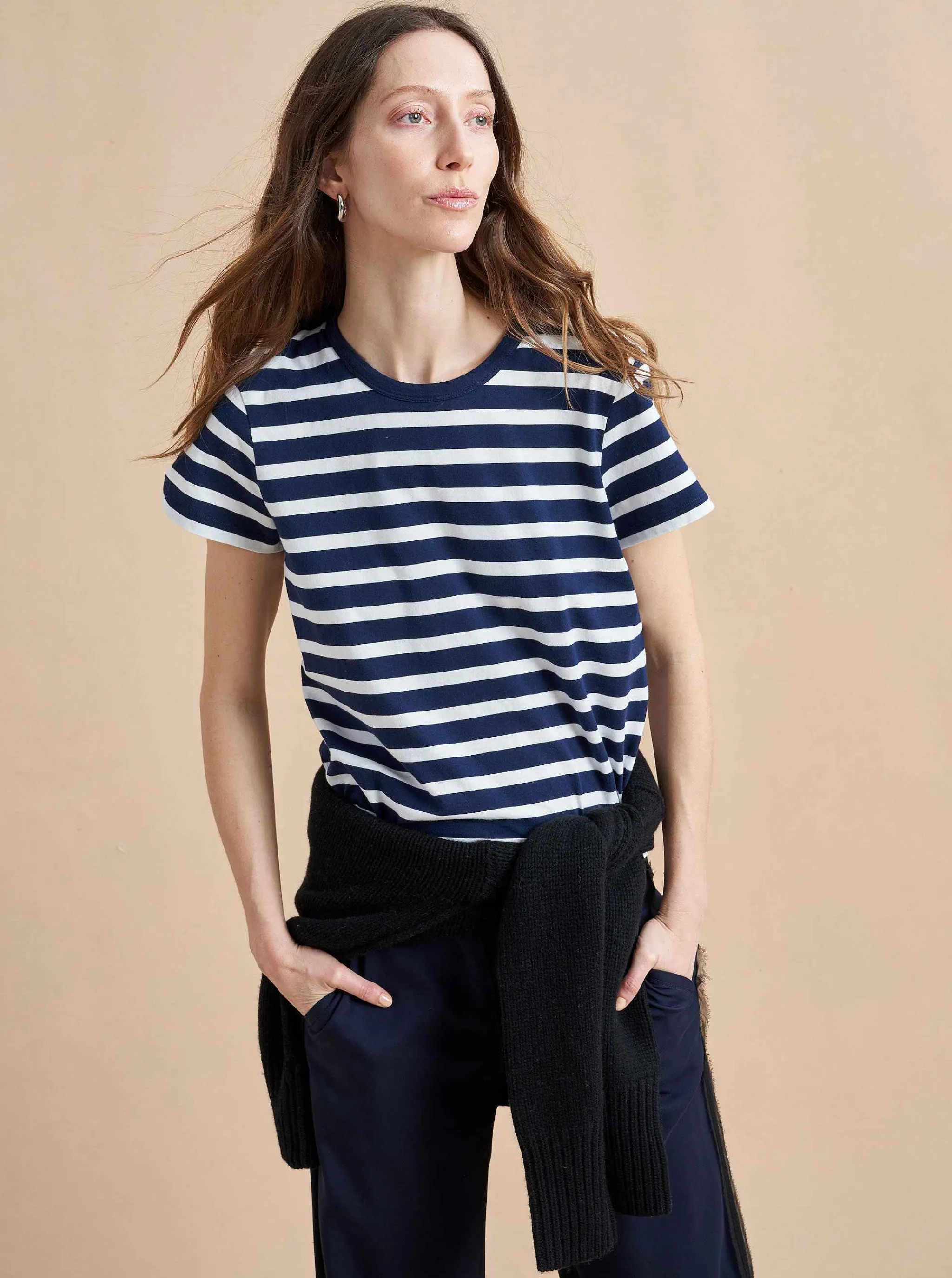 La Ligne Tees*Rickie Tee Navy/White