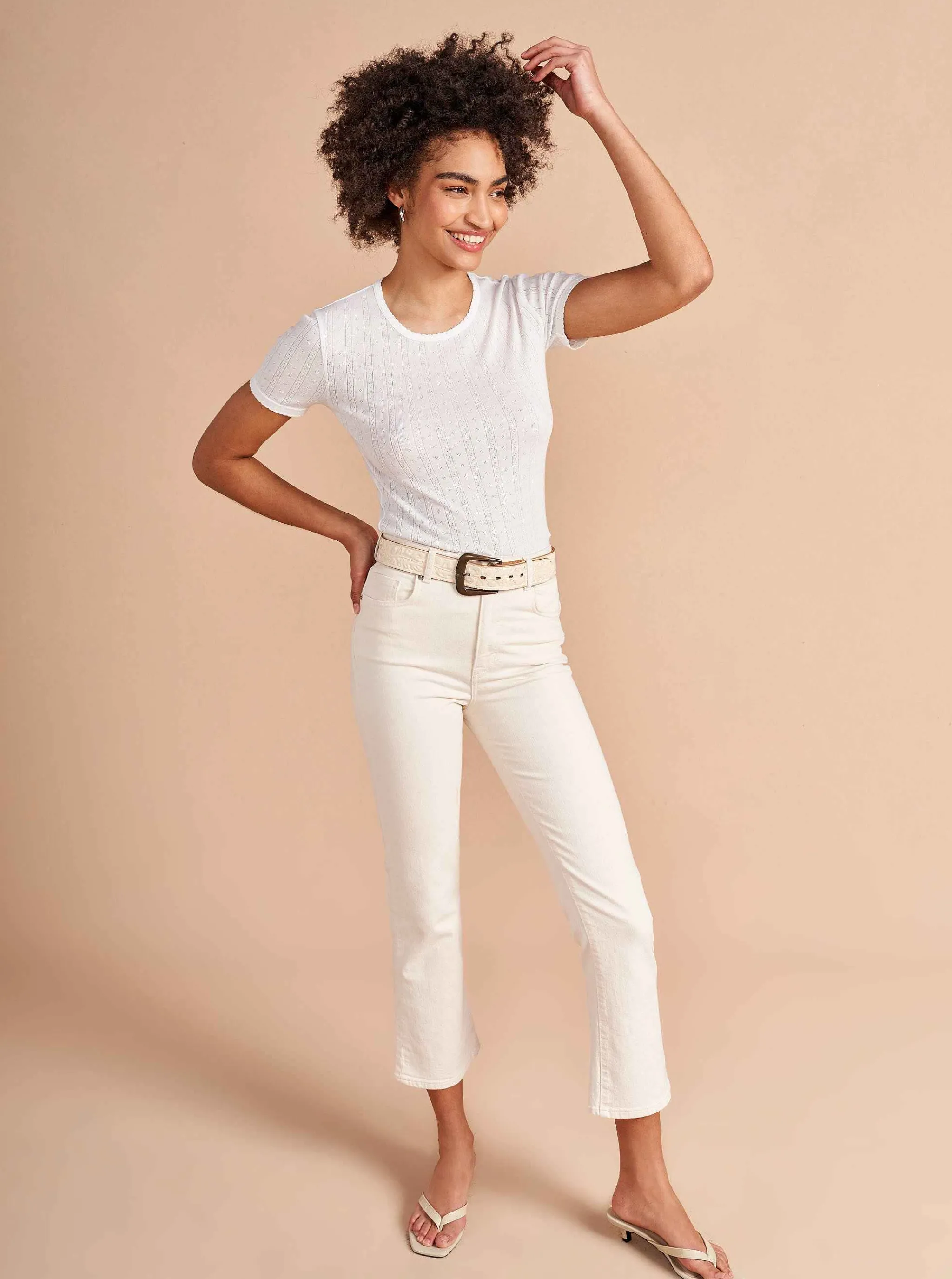 La Ligne Tees*Pointelle Tee Ivory