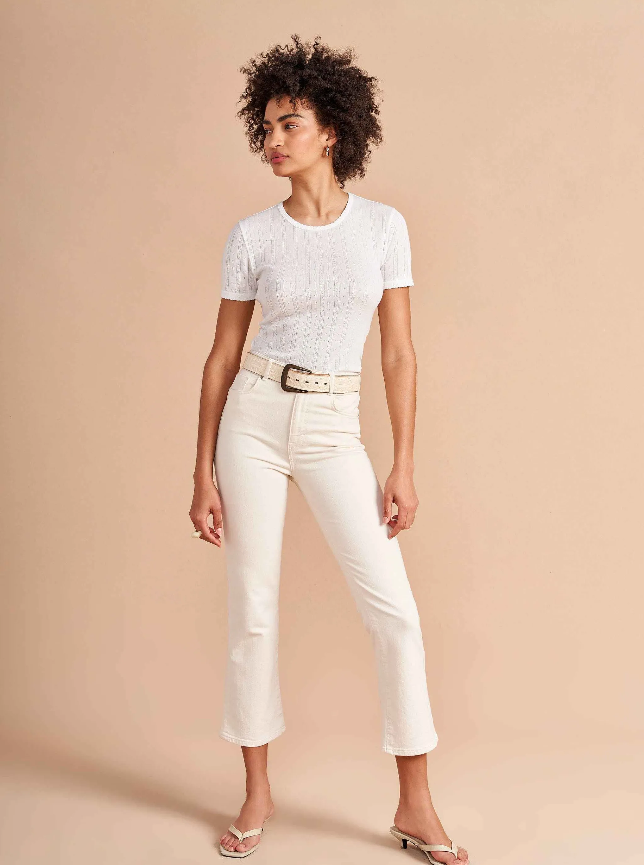 La Ligne Tees*Pointelle Tee Ivory