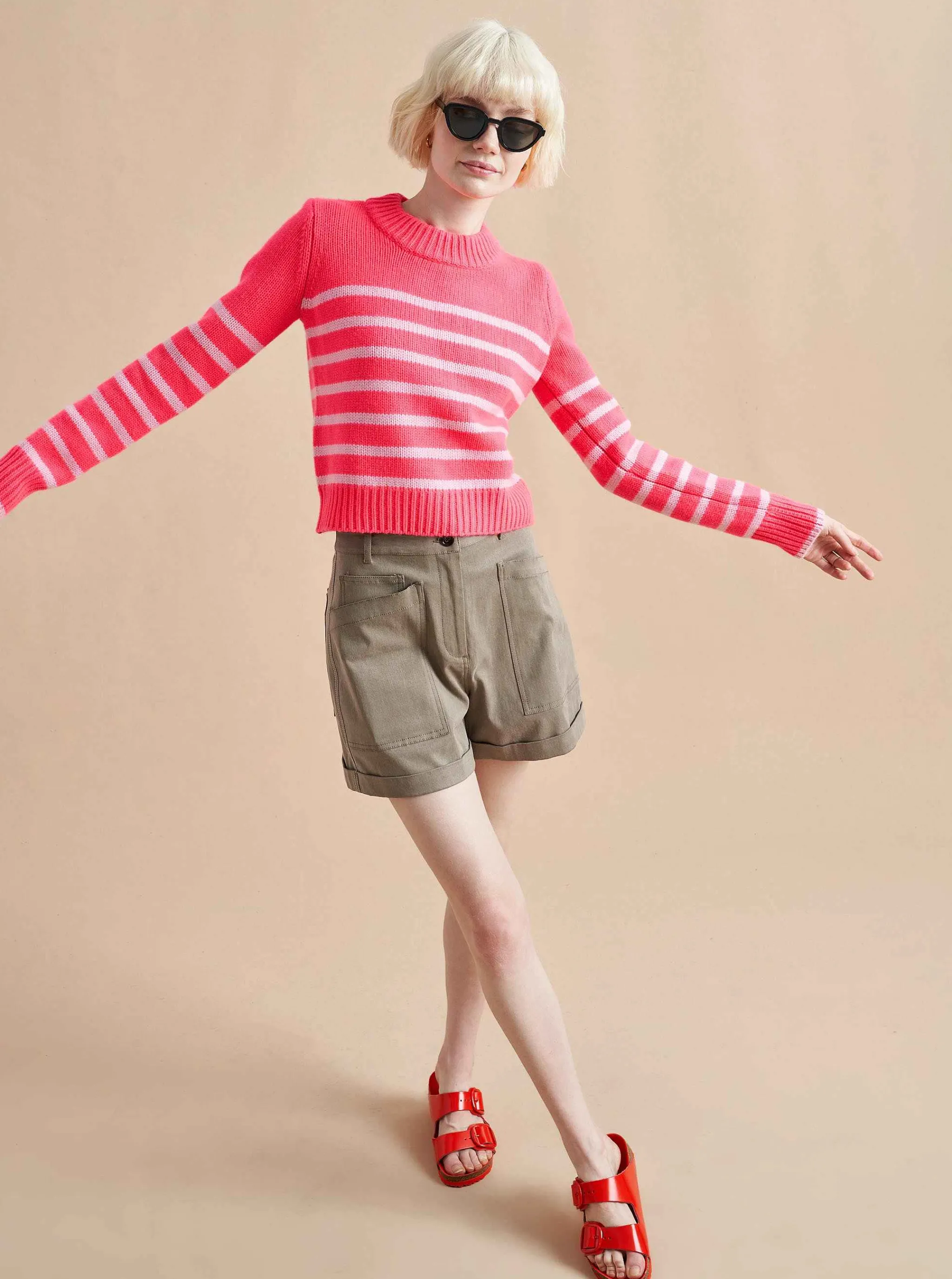 La Ligne Sweaters*Mini Marin Sweater Hot Pink/Bubblegum
