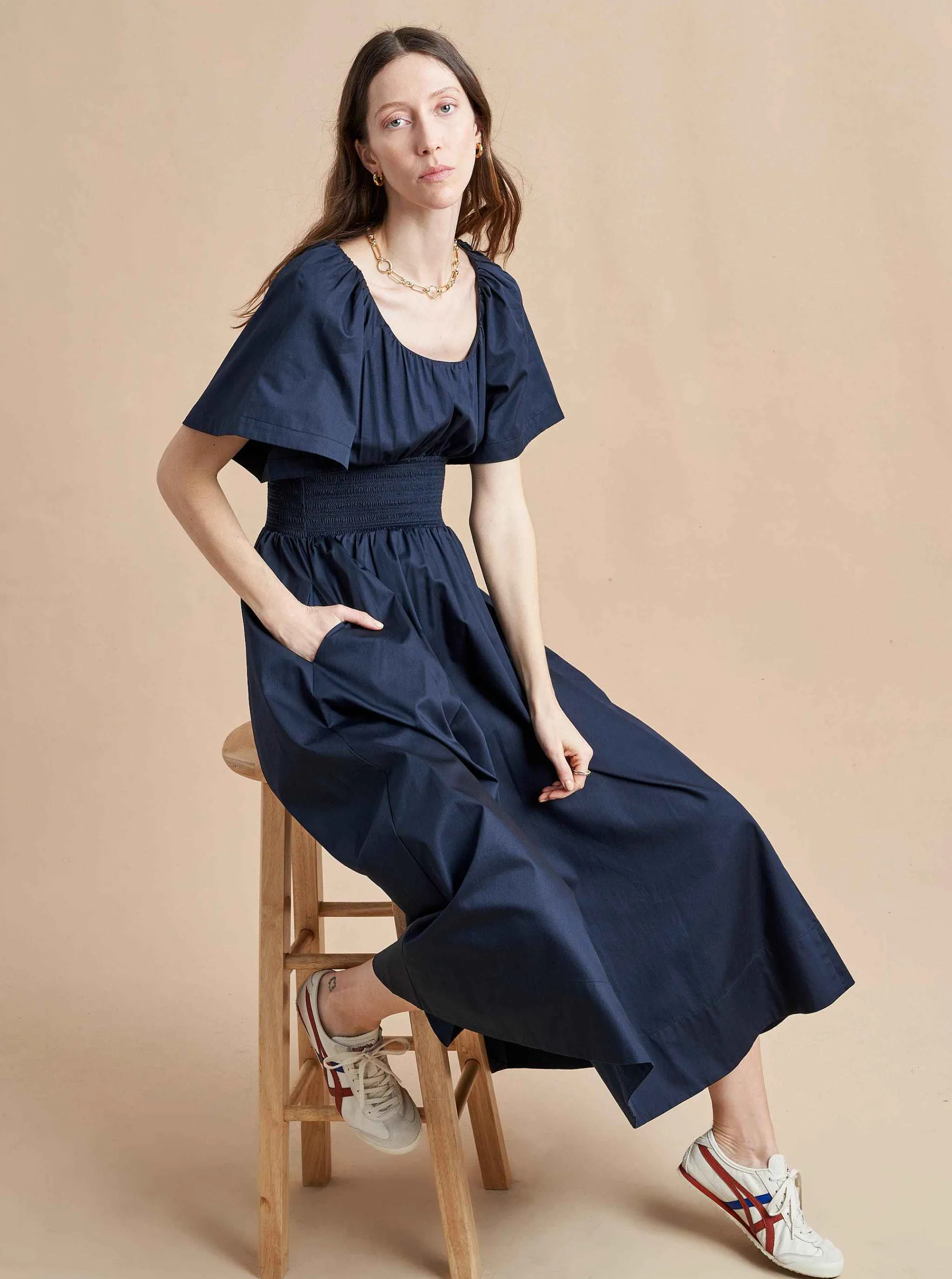 La Ligne Midi Dresses*Claire Dress Navy