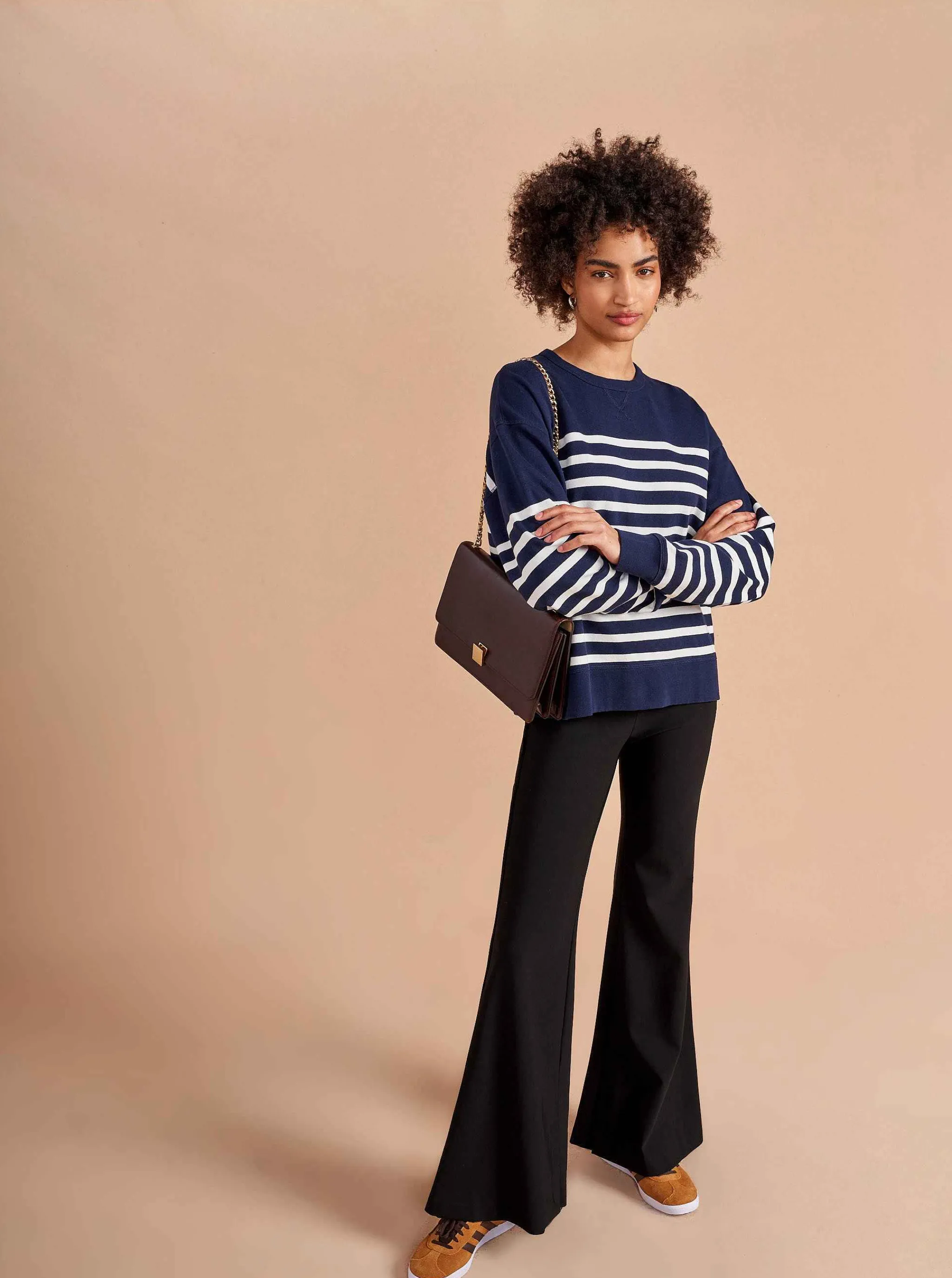 La Ligne Tops*James Sweatshirt Navy/Ivory