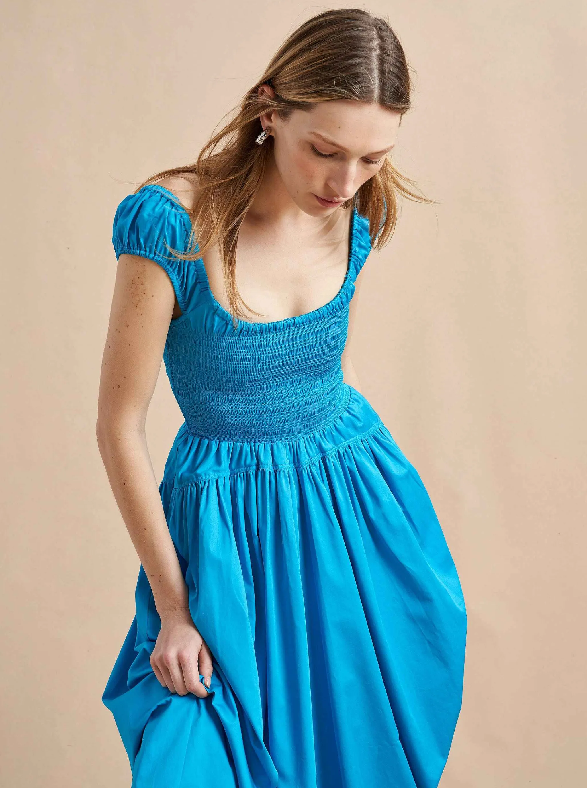 La Ligne Midi Dresses*Vivian Dress Cerulean