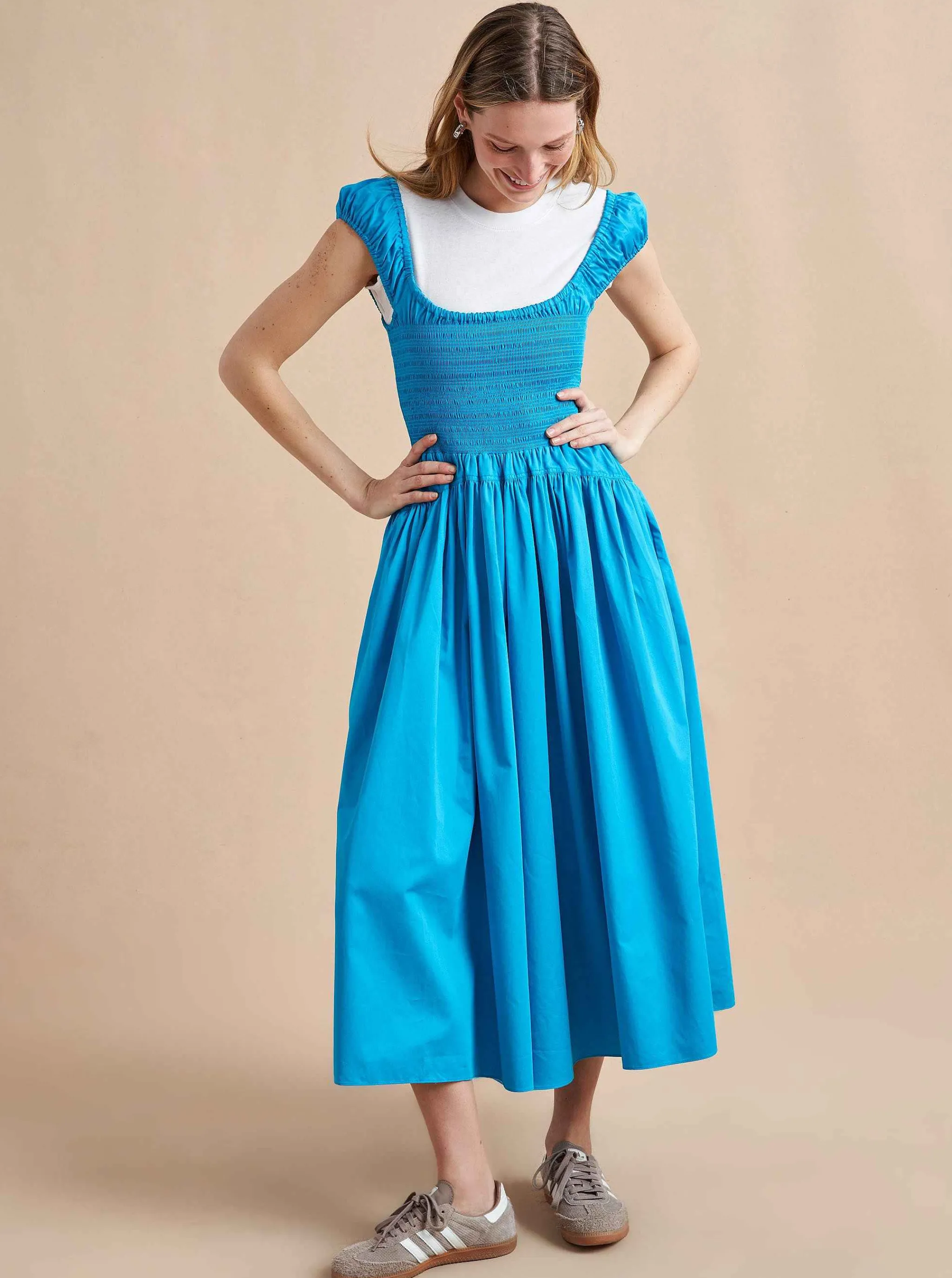 La Ligne Midi Dresses*Vivian Dress Cerulean