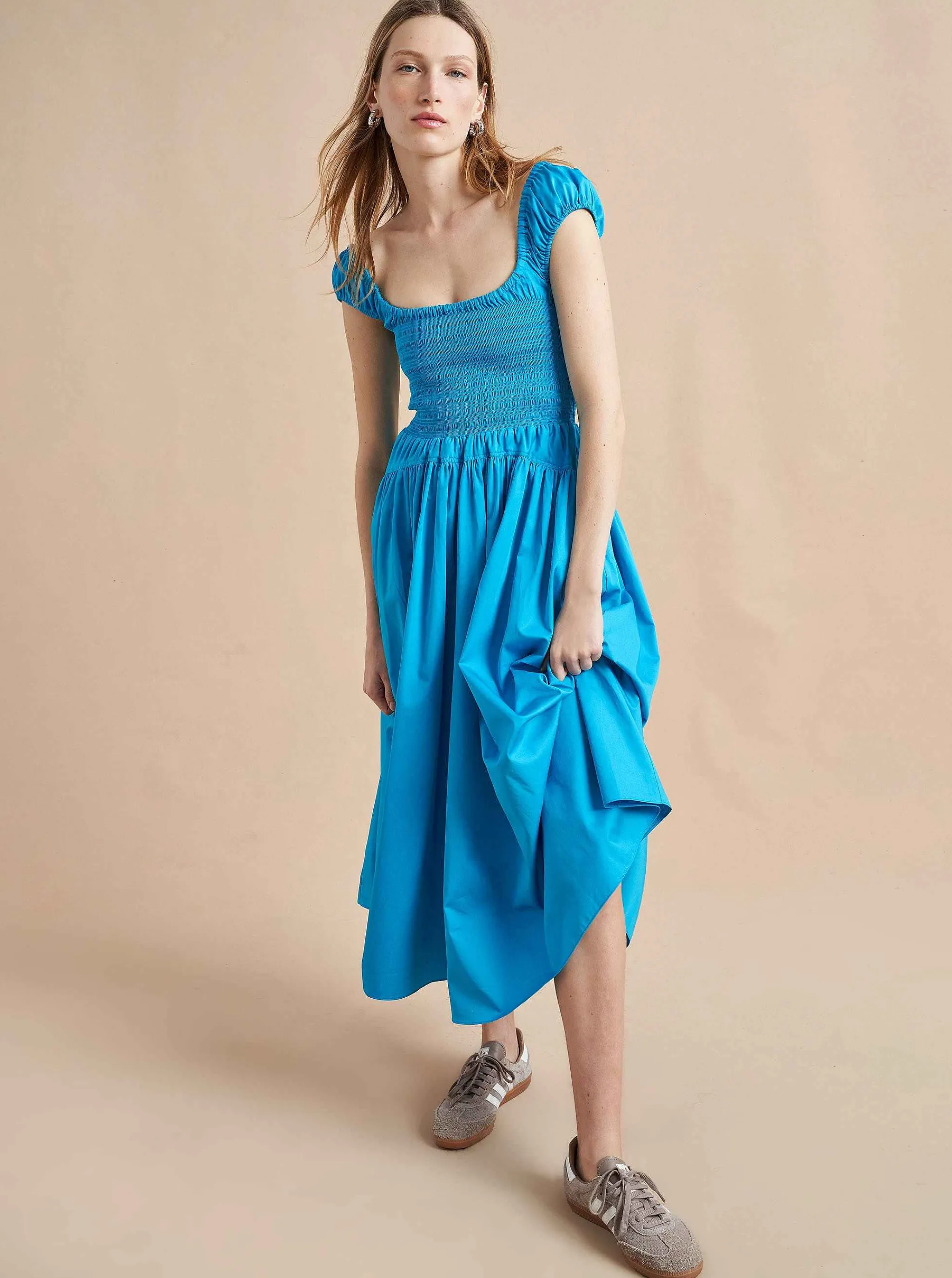 La Ligne Midi Dresses*Vivian Dress Cerulean