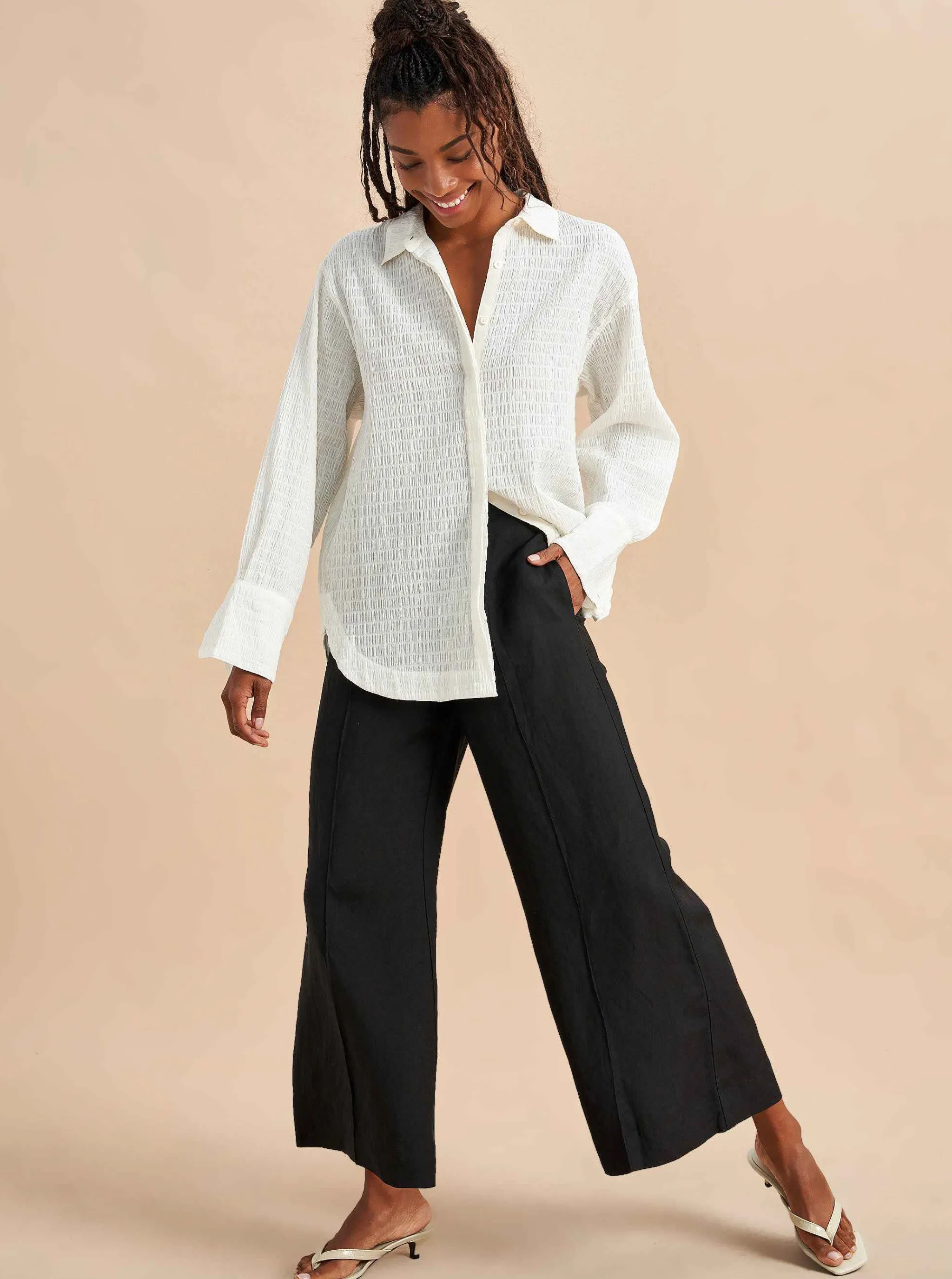 La Ligne Tops*Textured Val Shirt