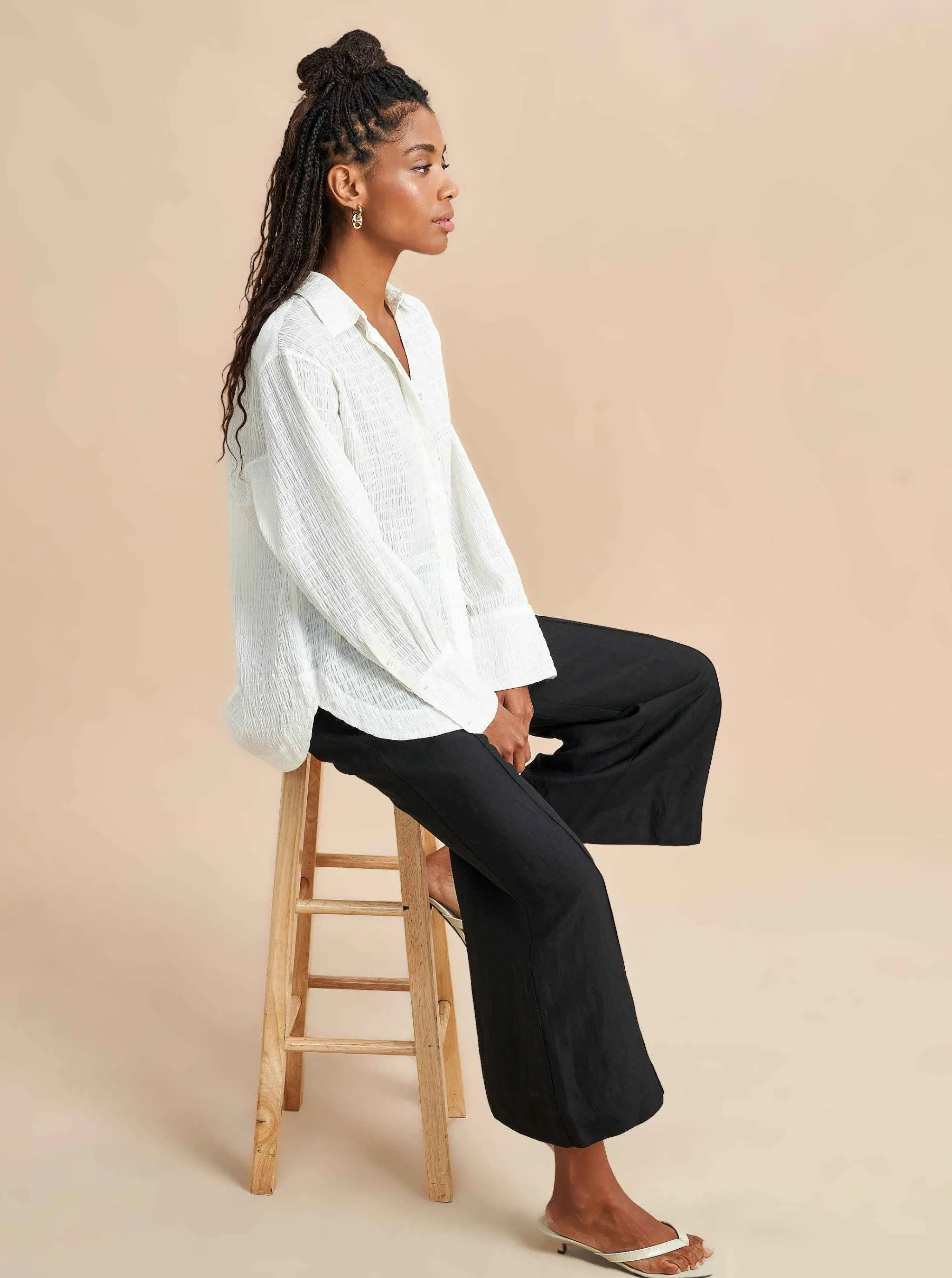 La Ligne Tops*Textured Val Shirt