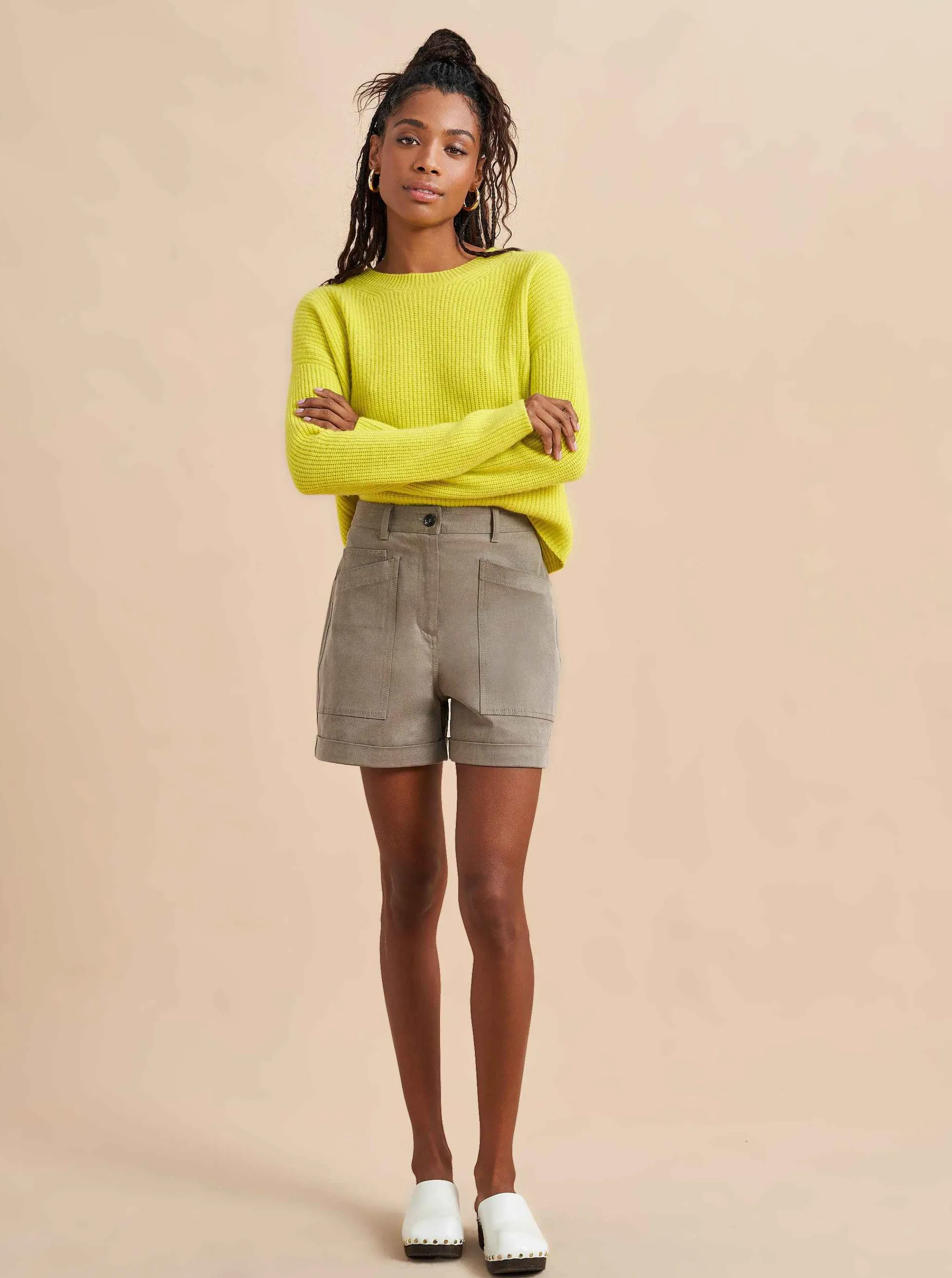 La Ligne Shorts*Canvas Short Mushroom