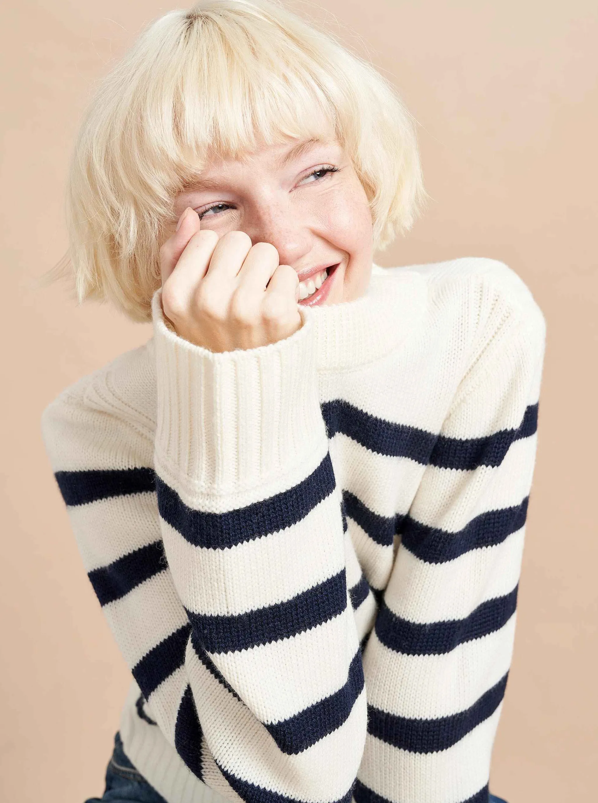 La Ligne Sweaters*Jack Sweater Cream/Navy