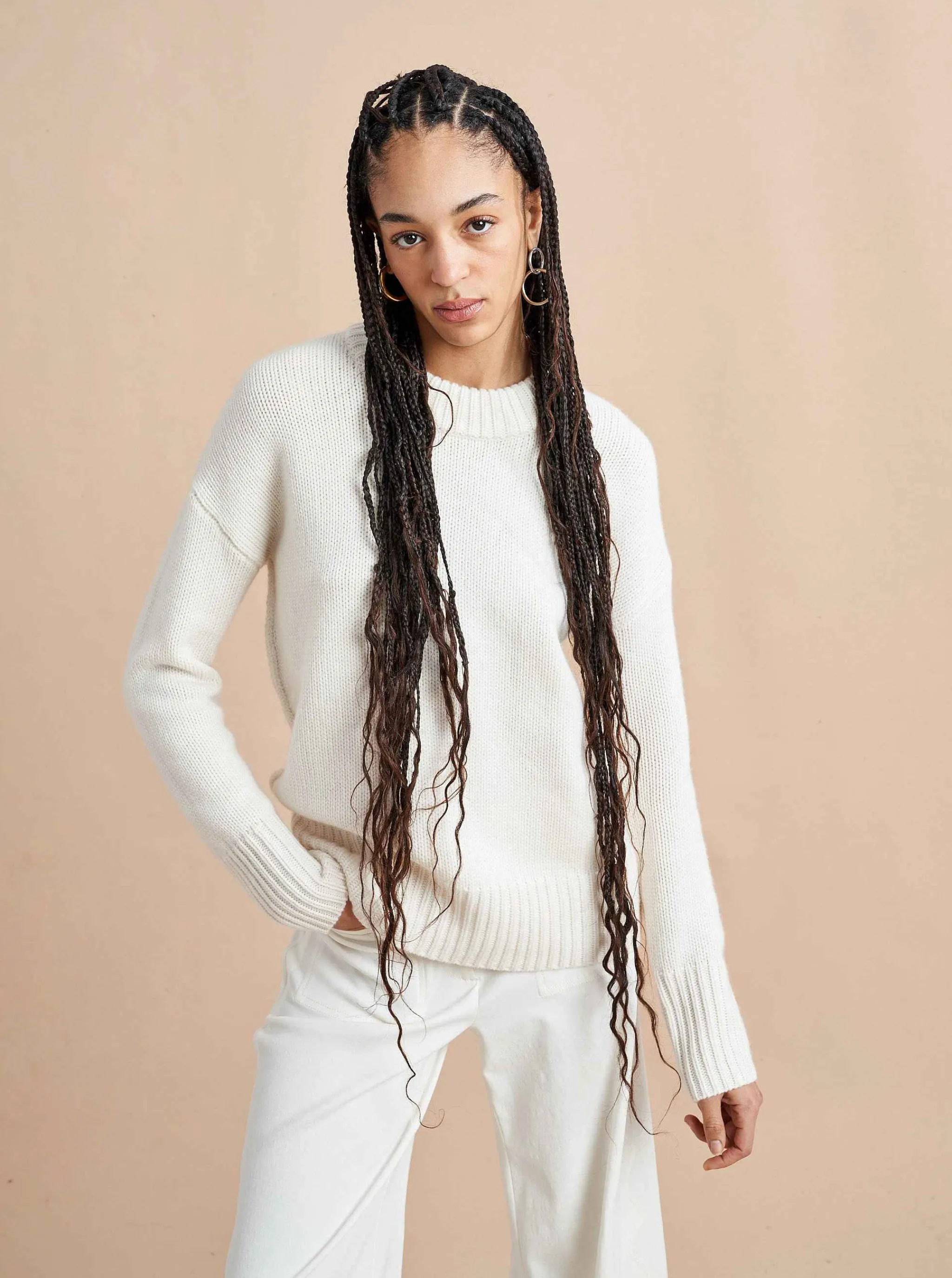 La Ligne Sweaters*Solid Marin Sweater Cream