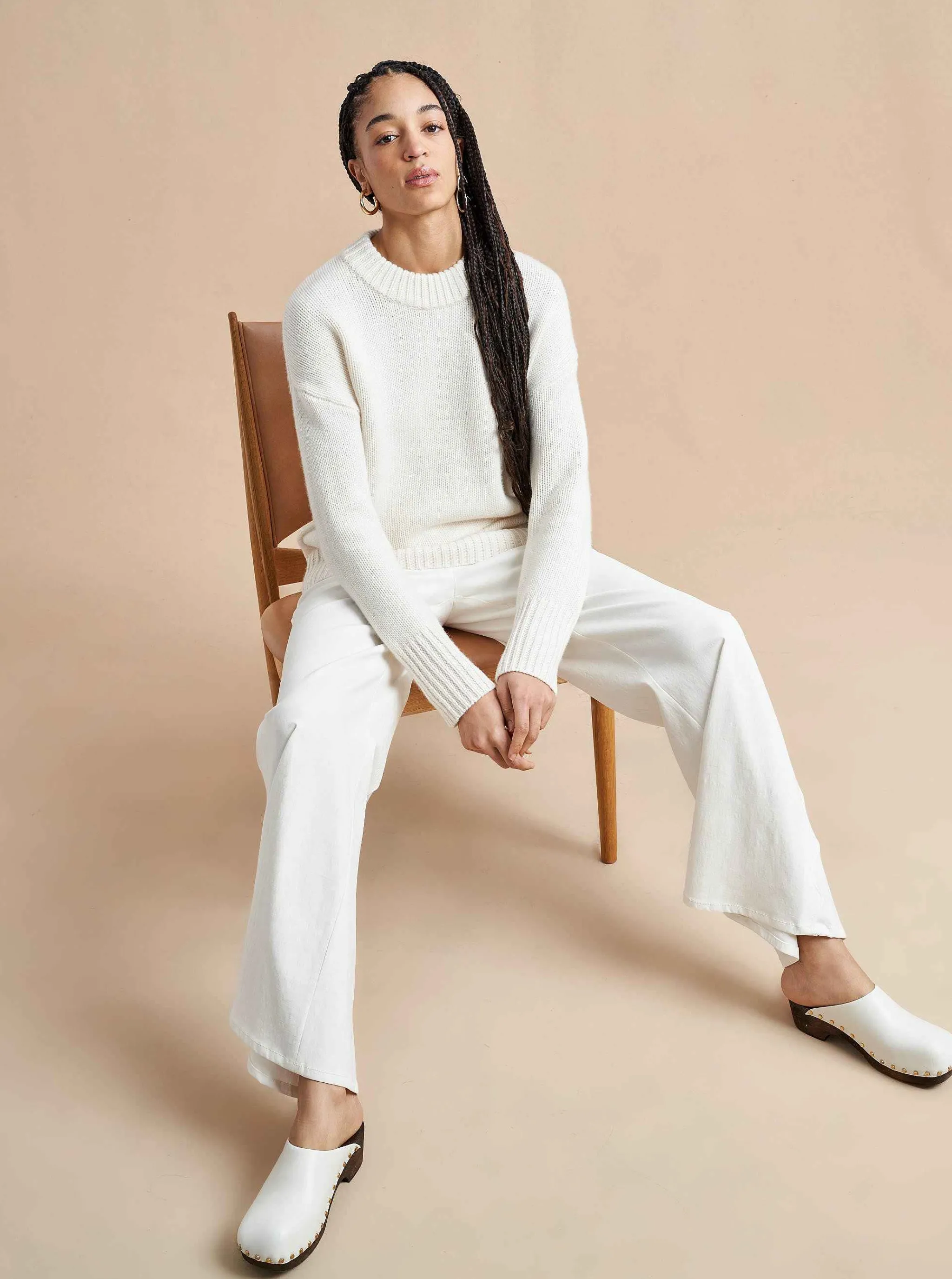 La Ligne Sweaters*Solid Marin Sweater Cream