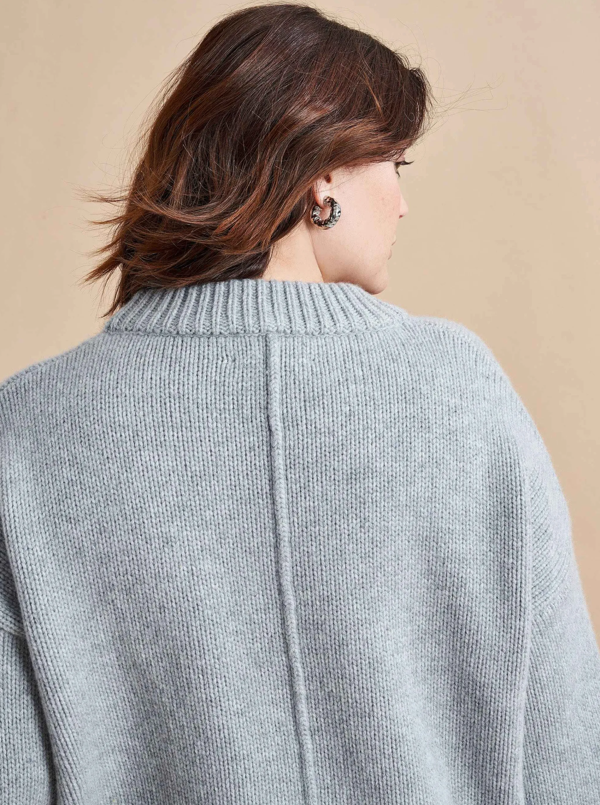 La Ligne Sweaters*Solid Marin Sweater Grey