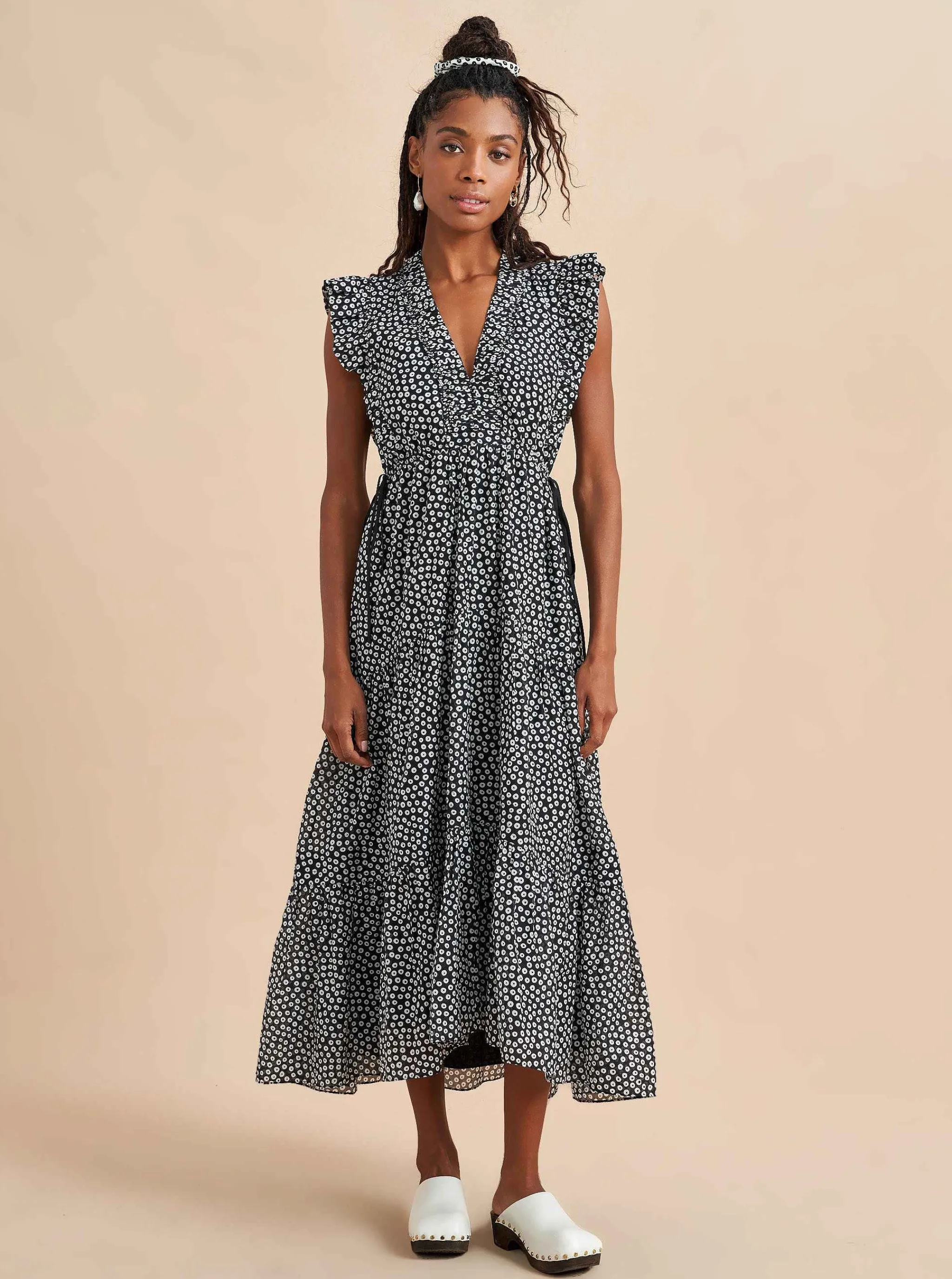 La Ligne Midi Dresses*Marta Dress Black/Ivory