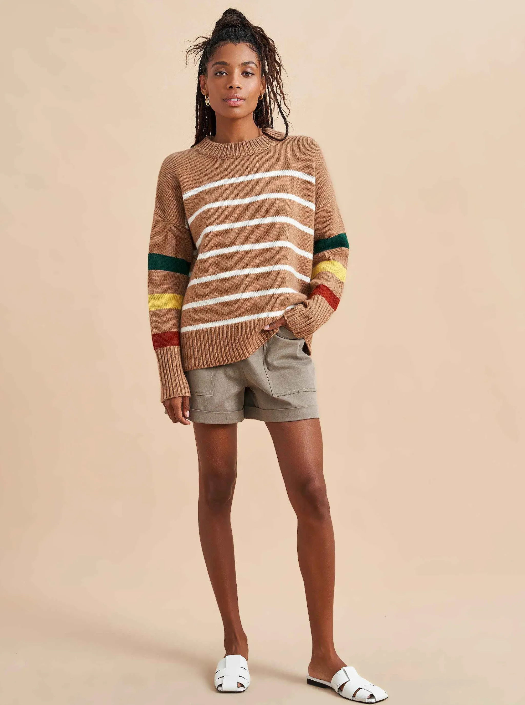 La Ligne Sweaters*Marin Sweater Tan/Multi