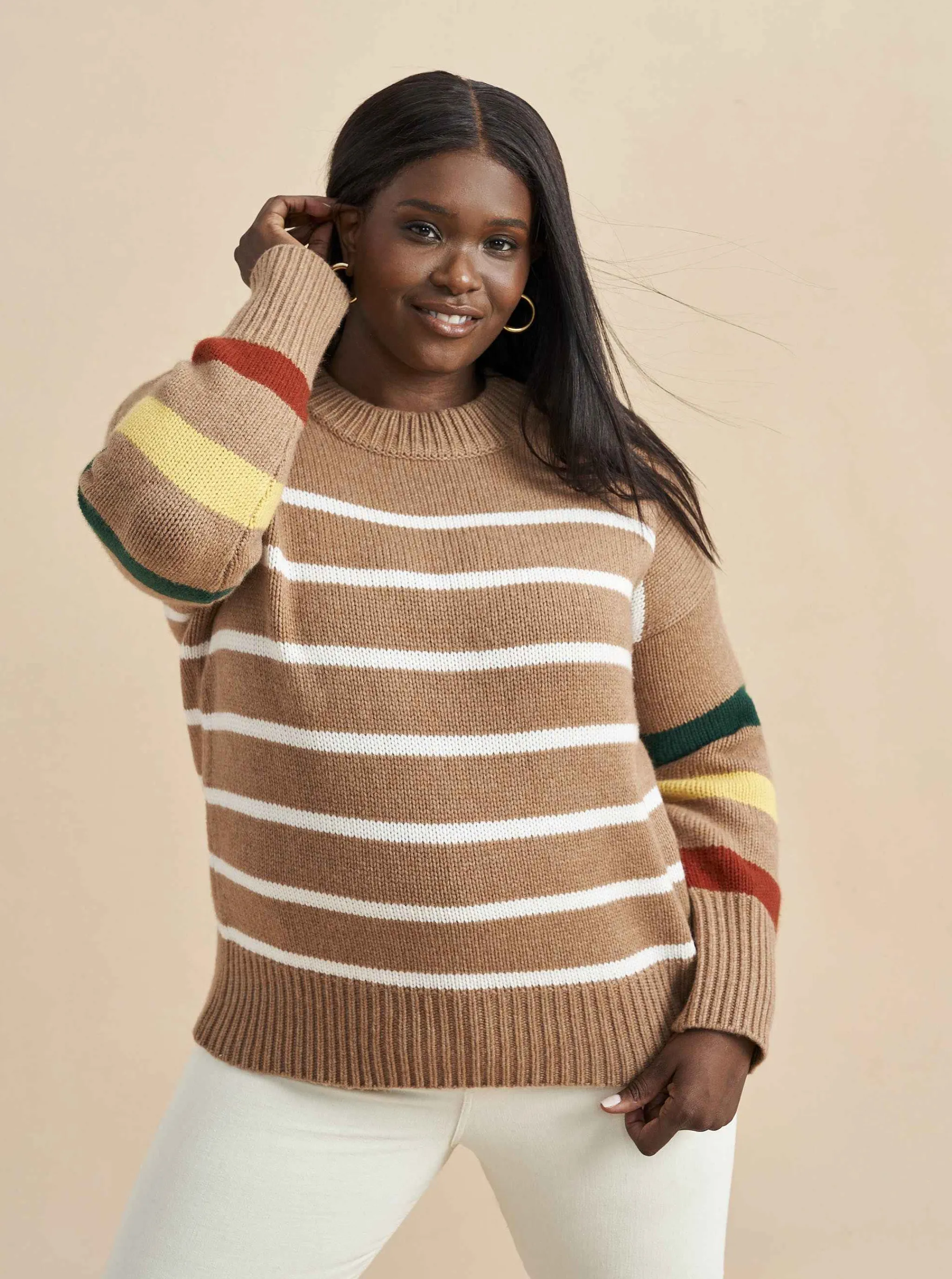 La Ligne Sweaters*Marin Sweater Tan/Multi