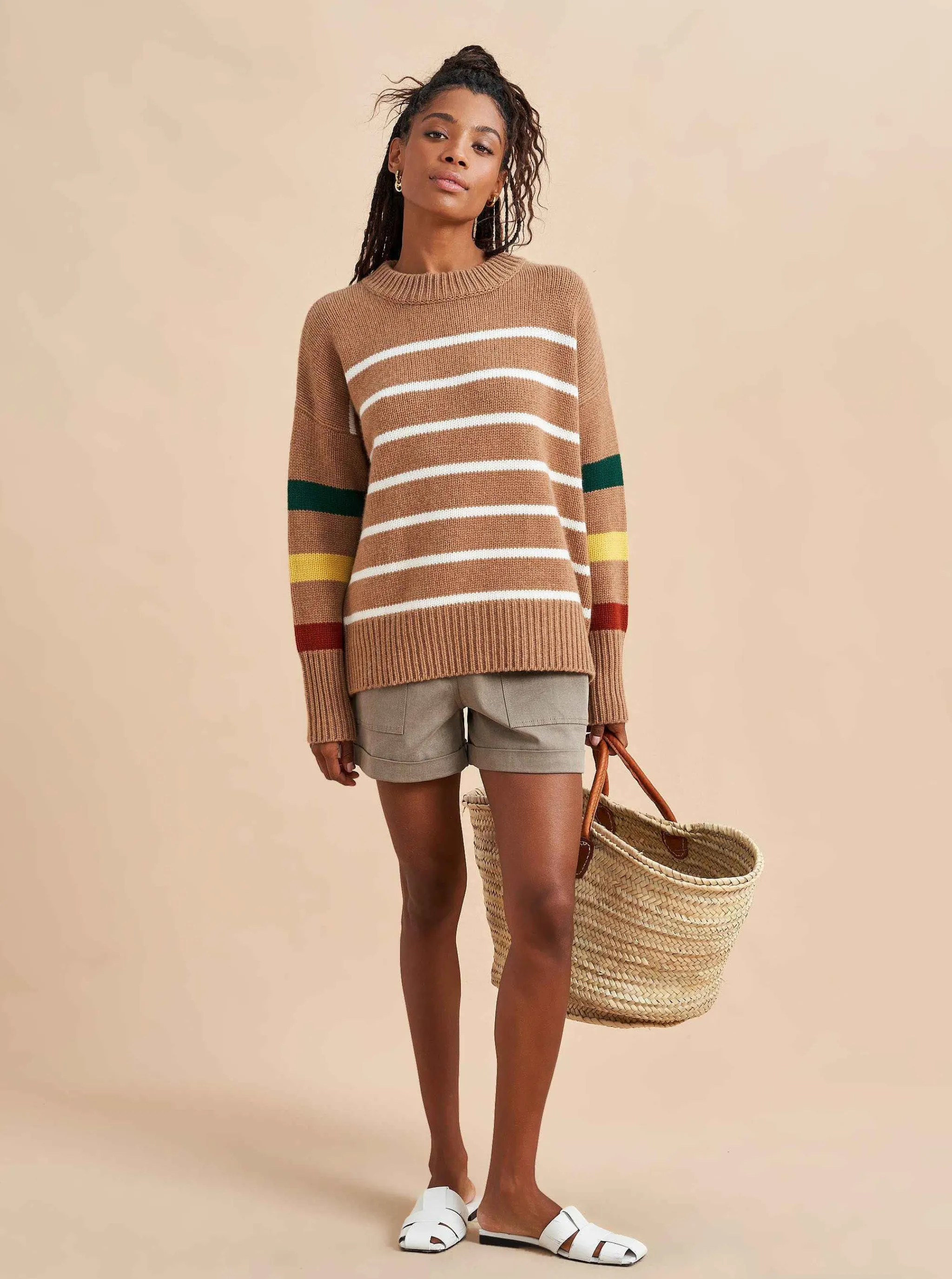 La Ligne Sweaters*Marin Sweater Tan/Multi