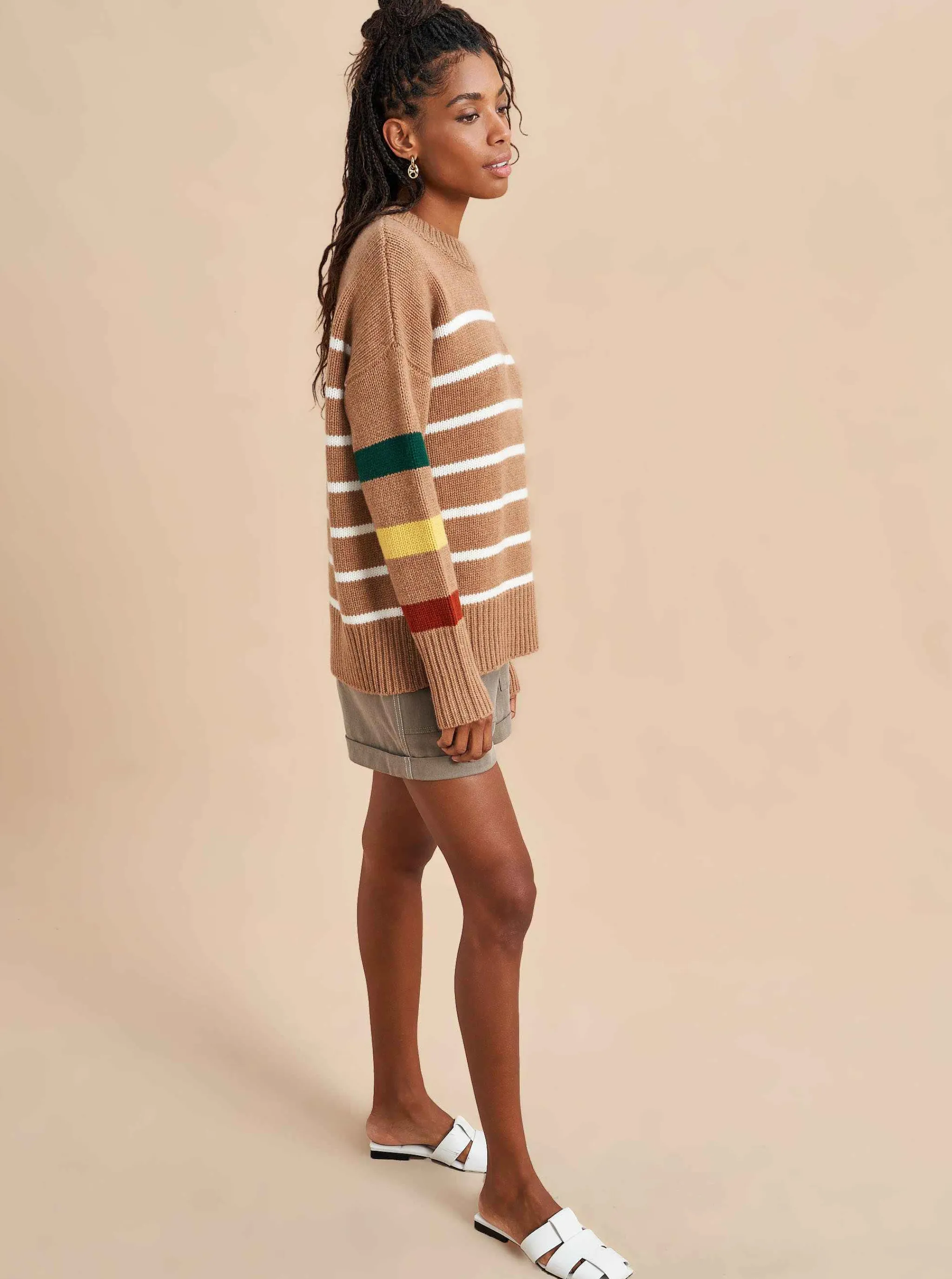 La Ligne Sweaters*Marin Sweater Tan/Multi