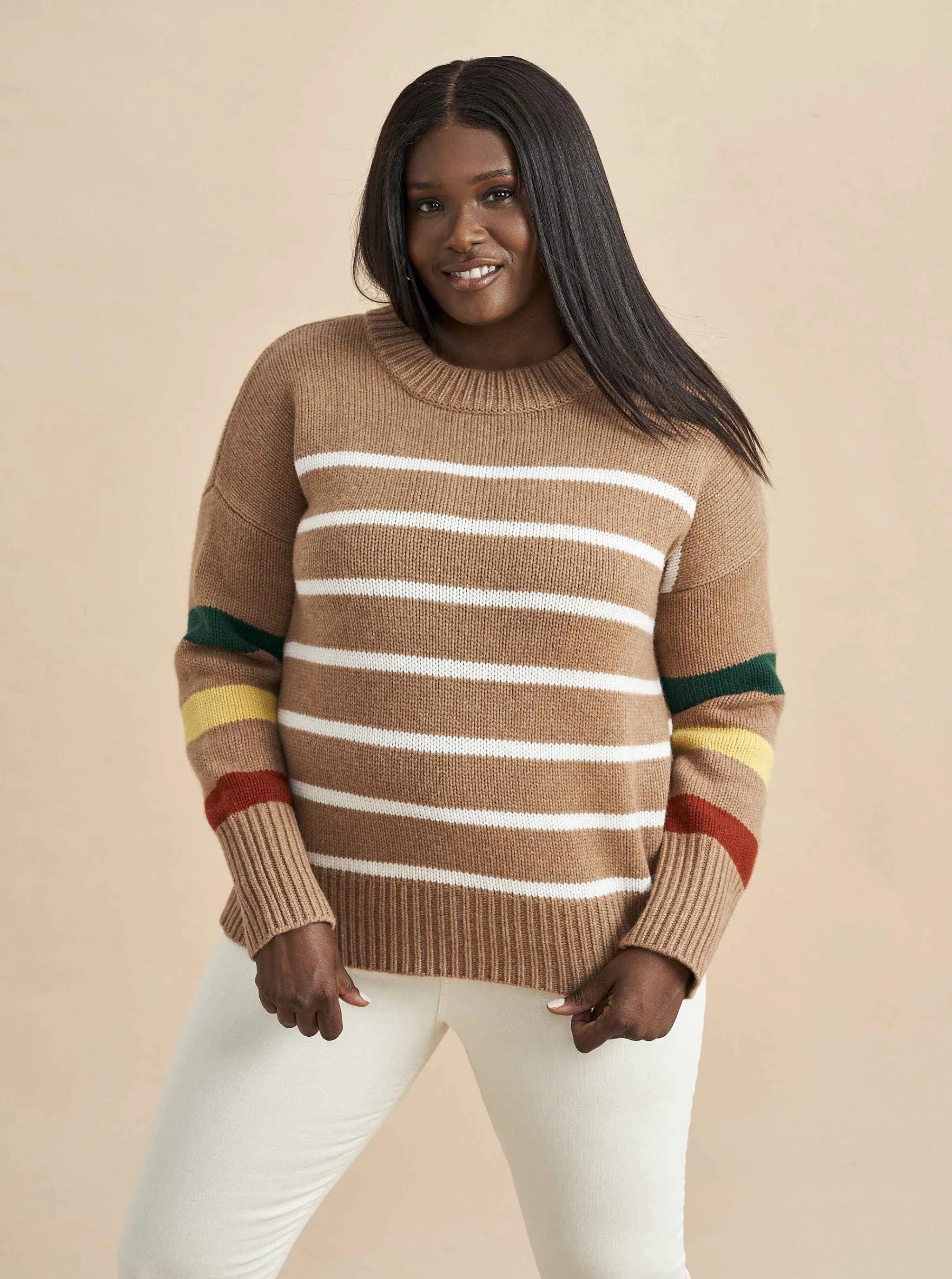 La Ligne Sweaters*Marin Sweater Tan/Multi