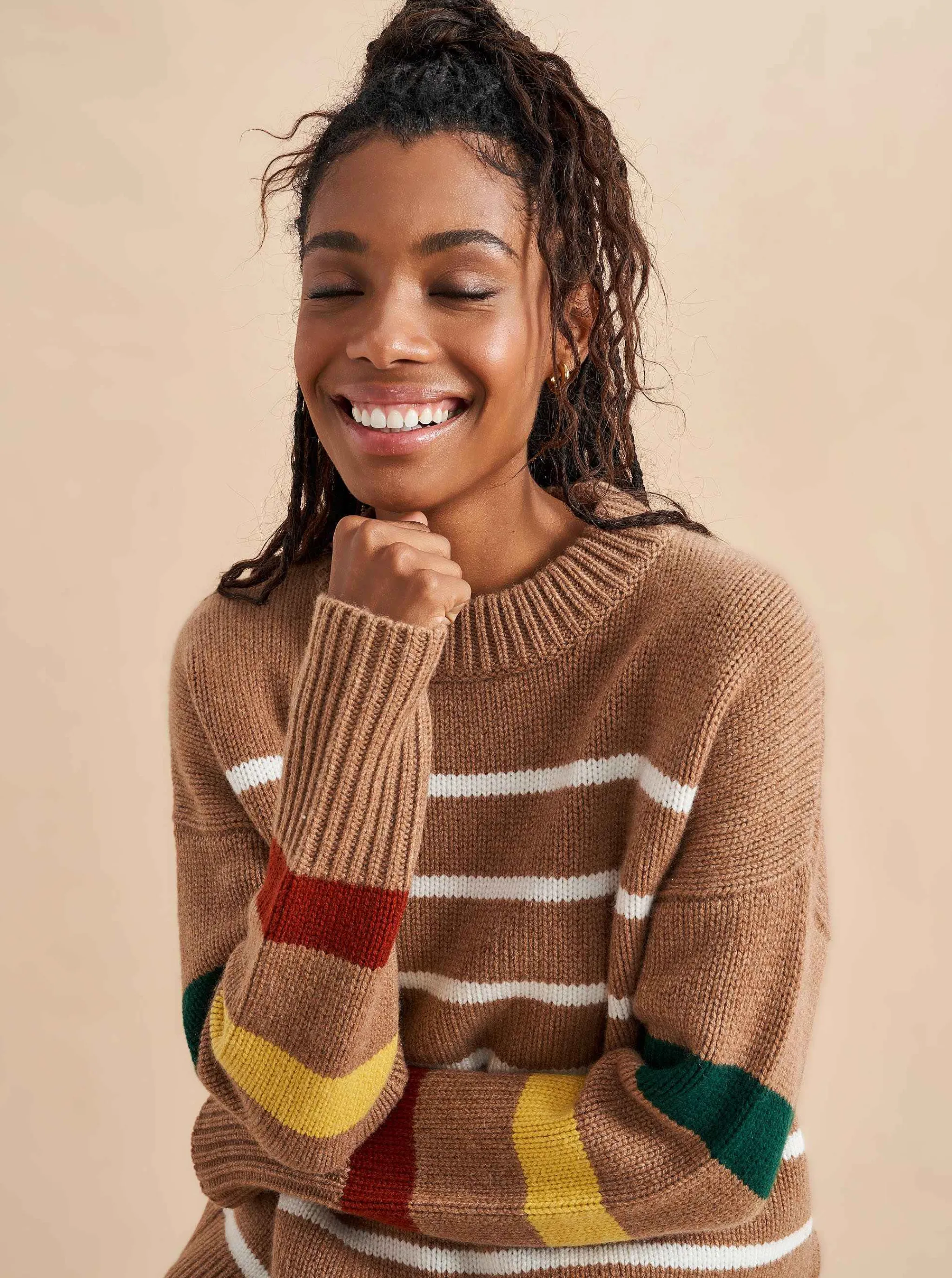 La Ligne Sweaters*Marin Sweater Tan/Multi