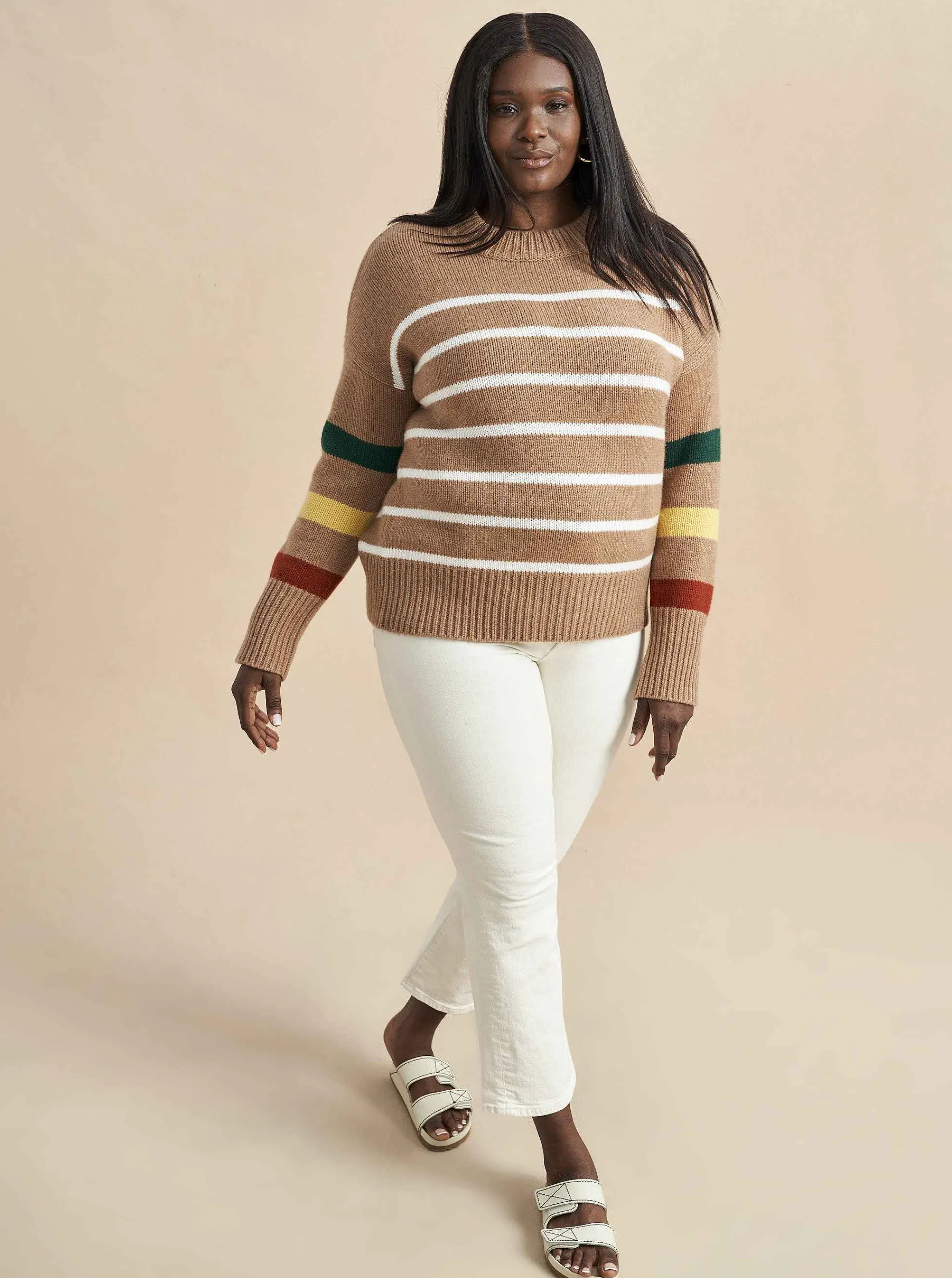 La Ligne Sweaters*Marin Sweater Tan/Multi