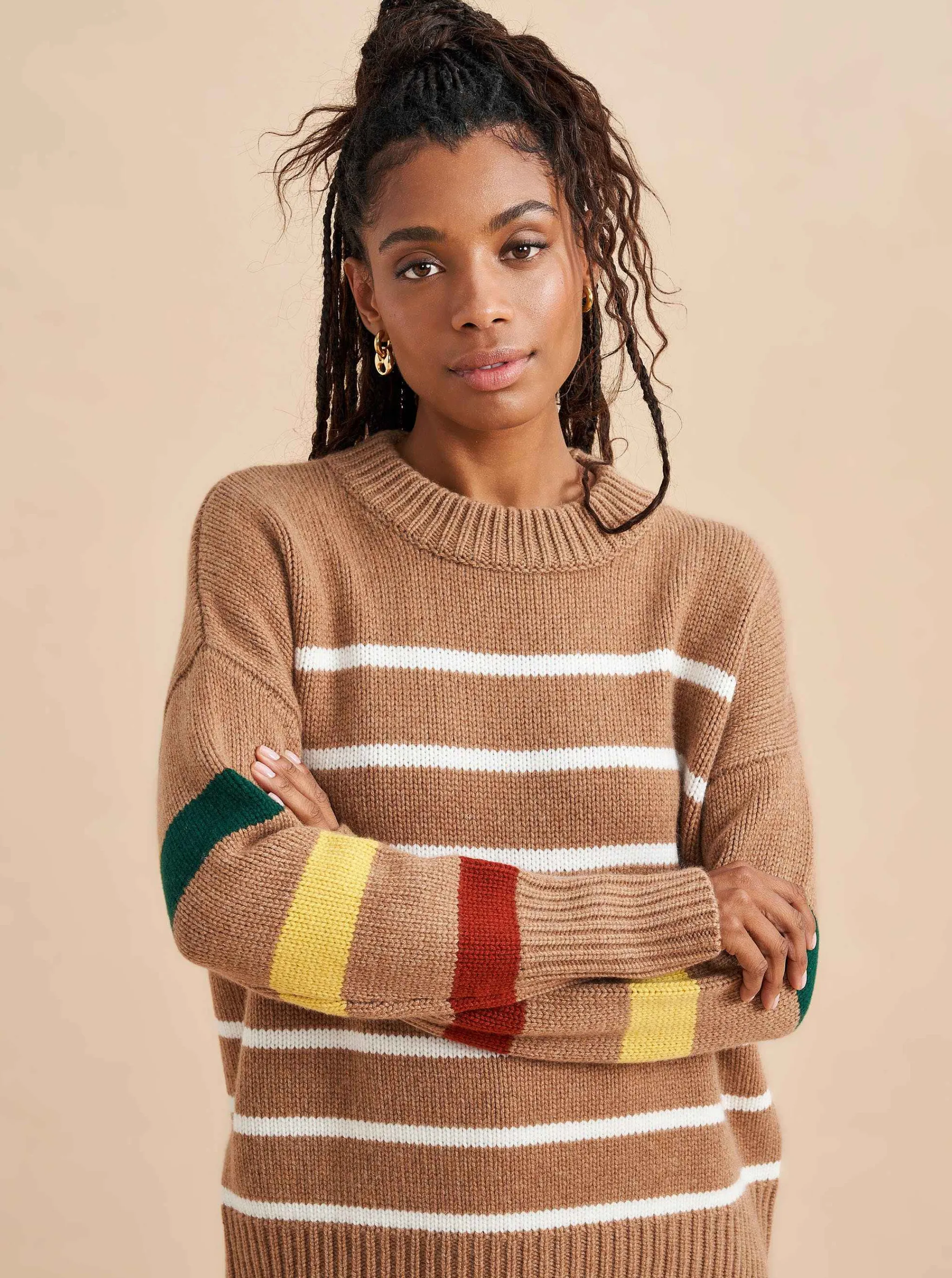 La Ligne Sweaters*Marin Sweater Tan/Multi