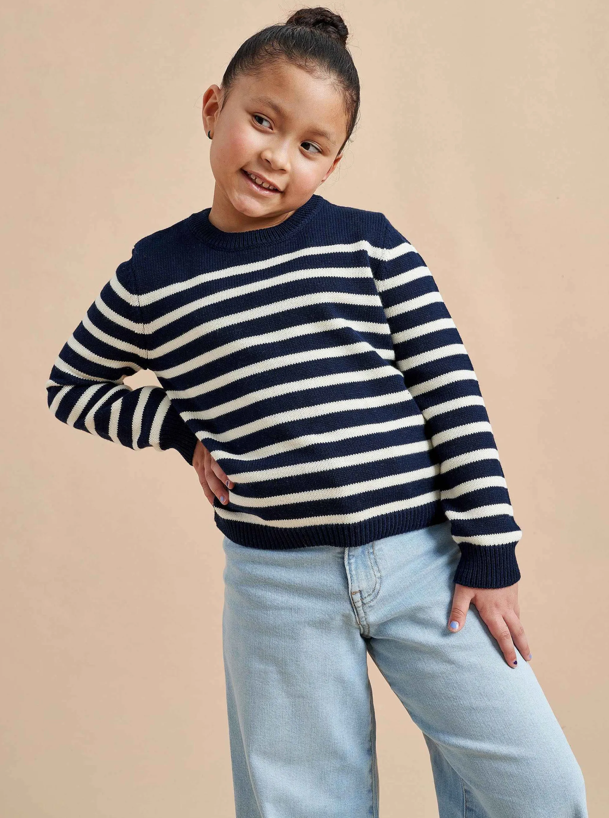 La Ligne Sweaters*Marini Sweater Navy/Cream