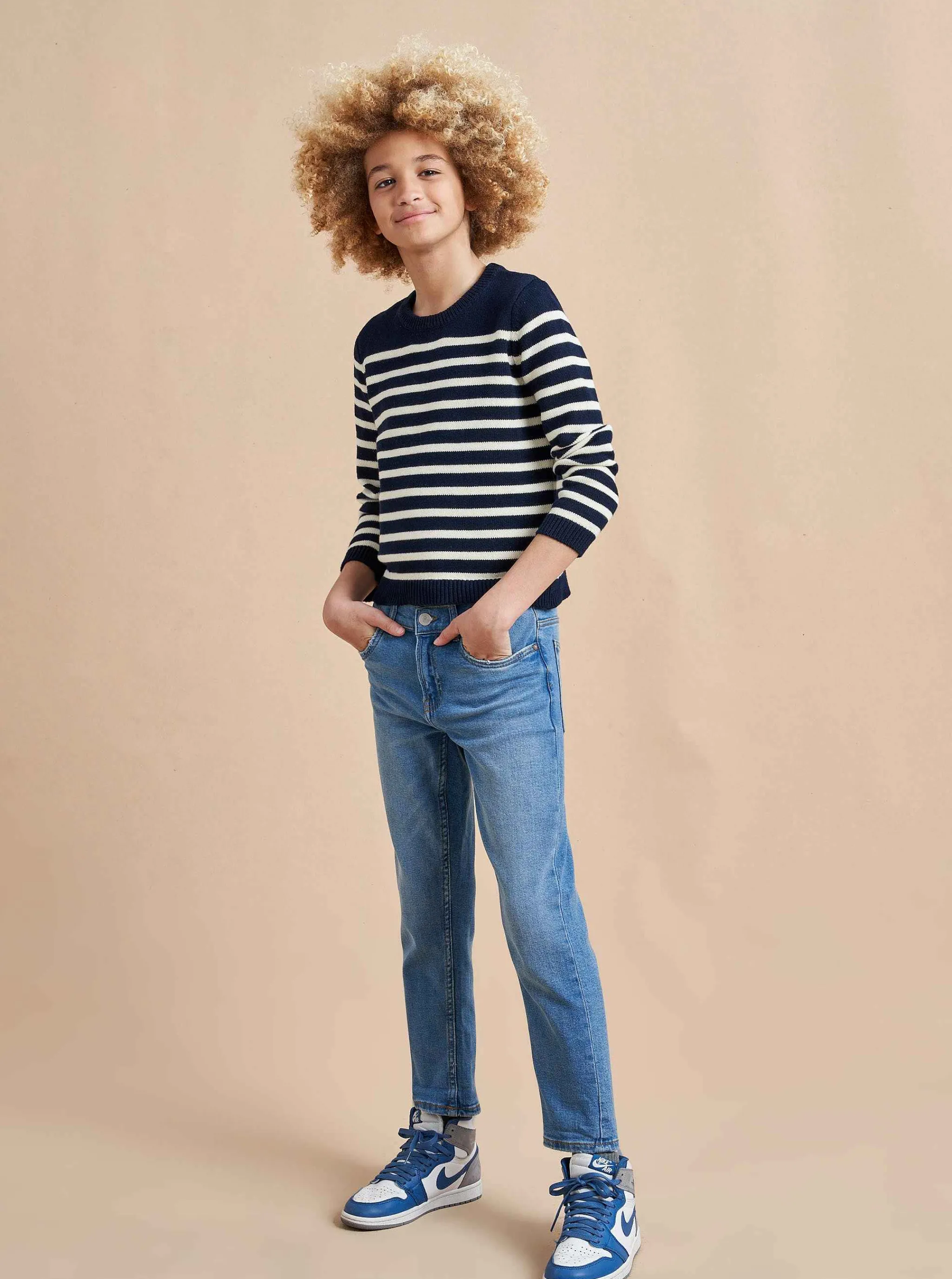 La Ligne Sweaters*Marini Sweater Navy/Cream