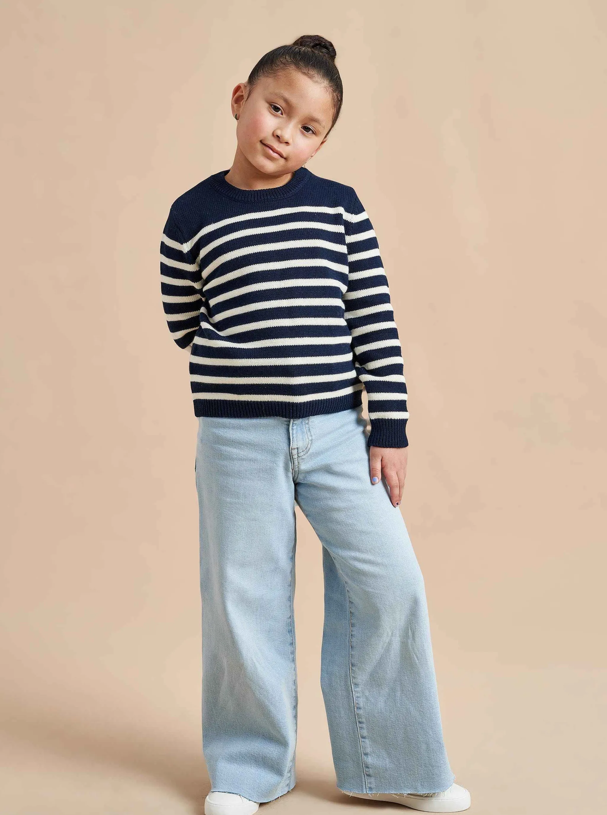 La Ligne Sweaters*Marini Sweater Navy/Cream