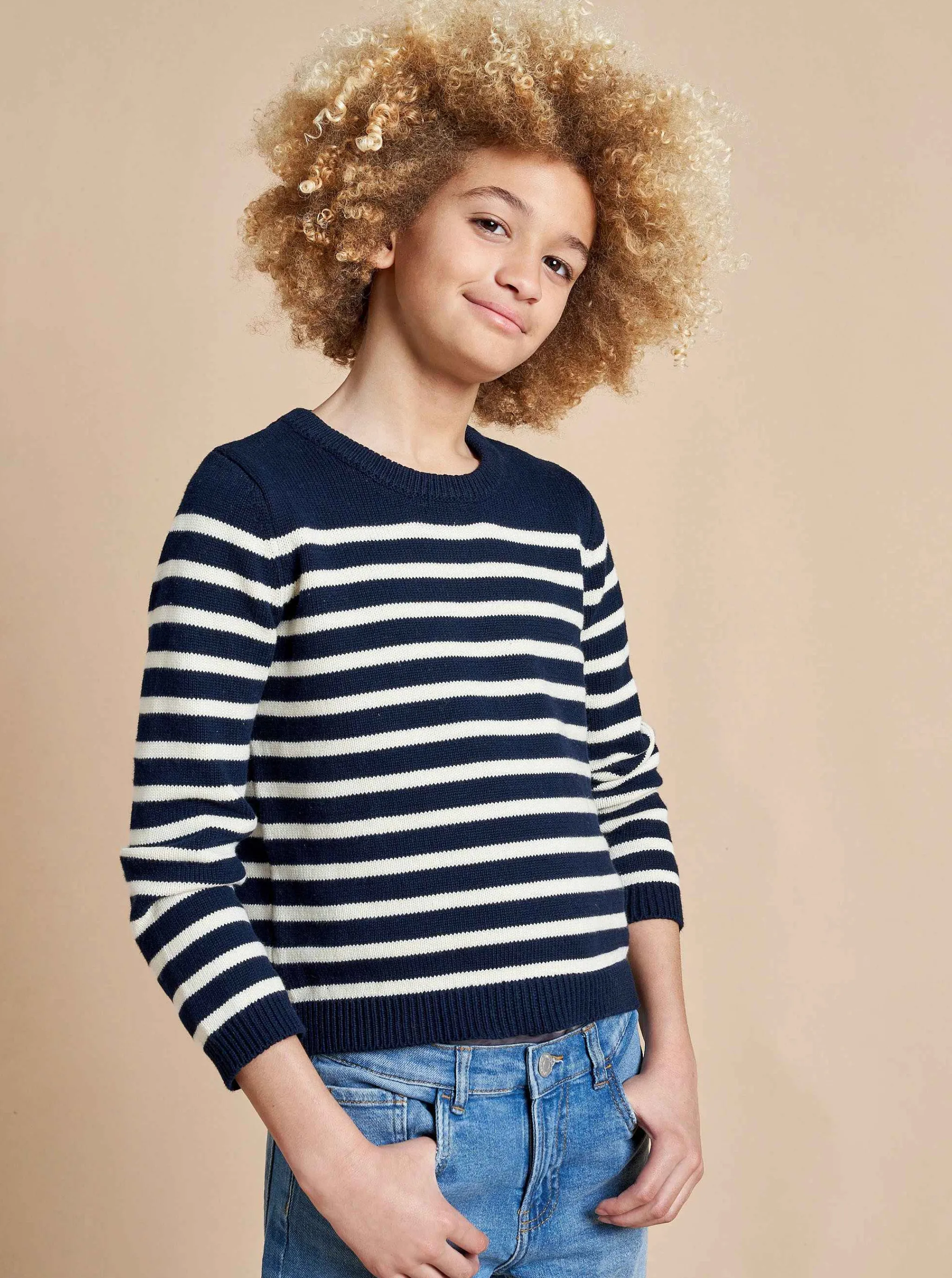La Ligne Sweaters*Marini Sweater Navy/Cream